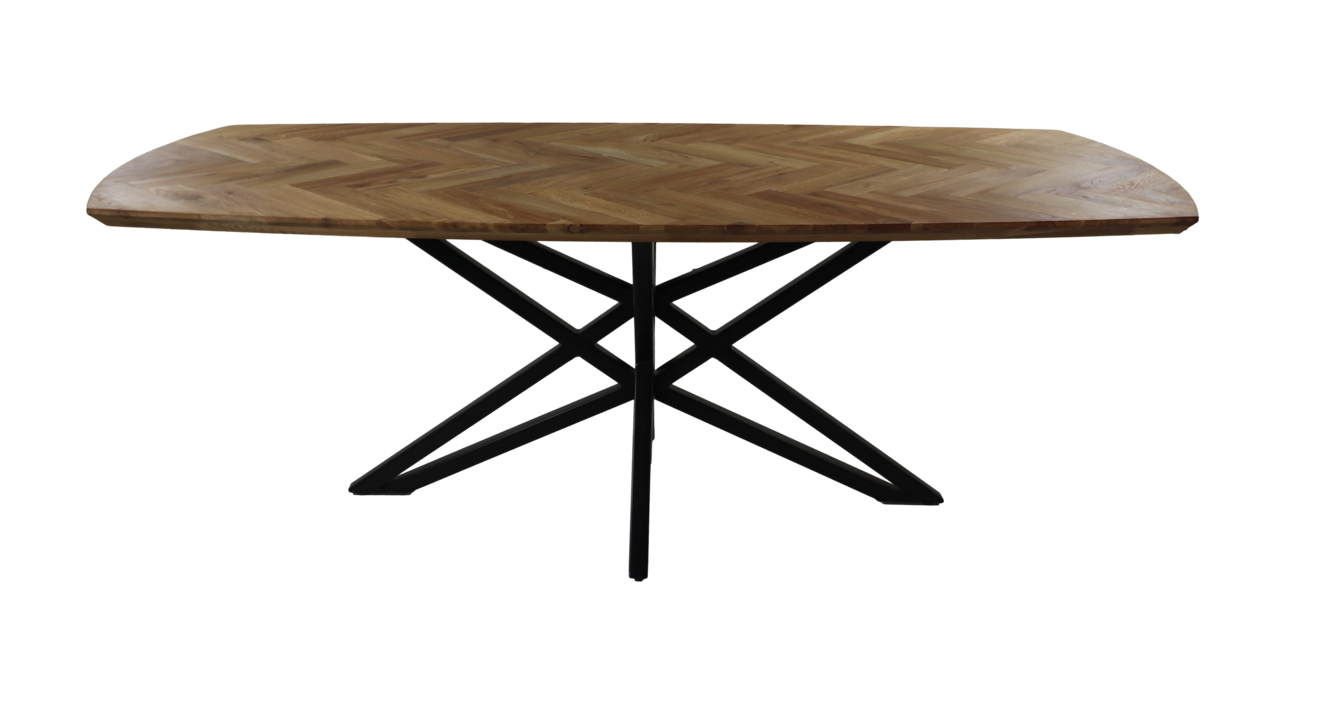 Eettafel Justin Massief Eiken Eettafel Justin 180