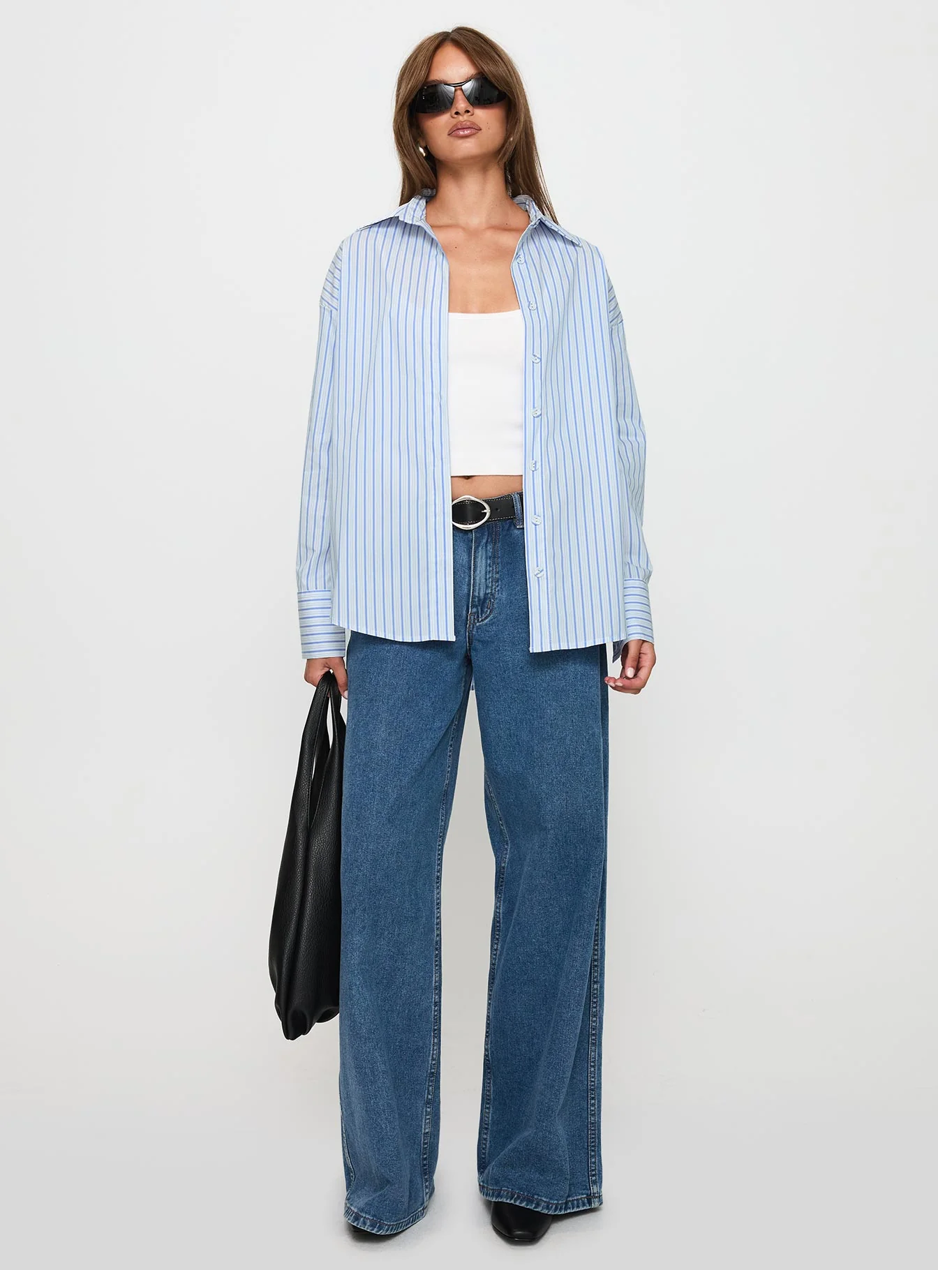 Mallin Shirt Blue / White Stripe