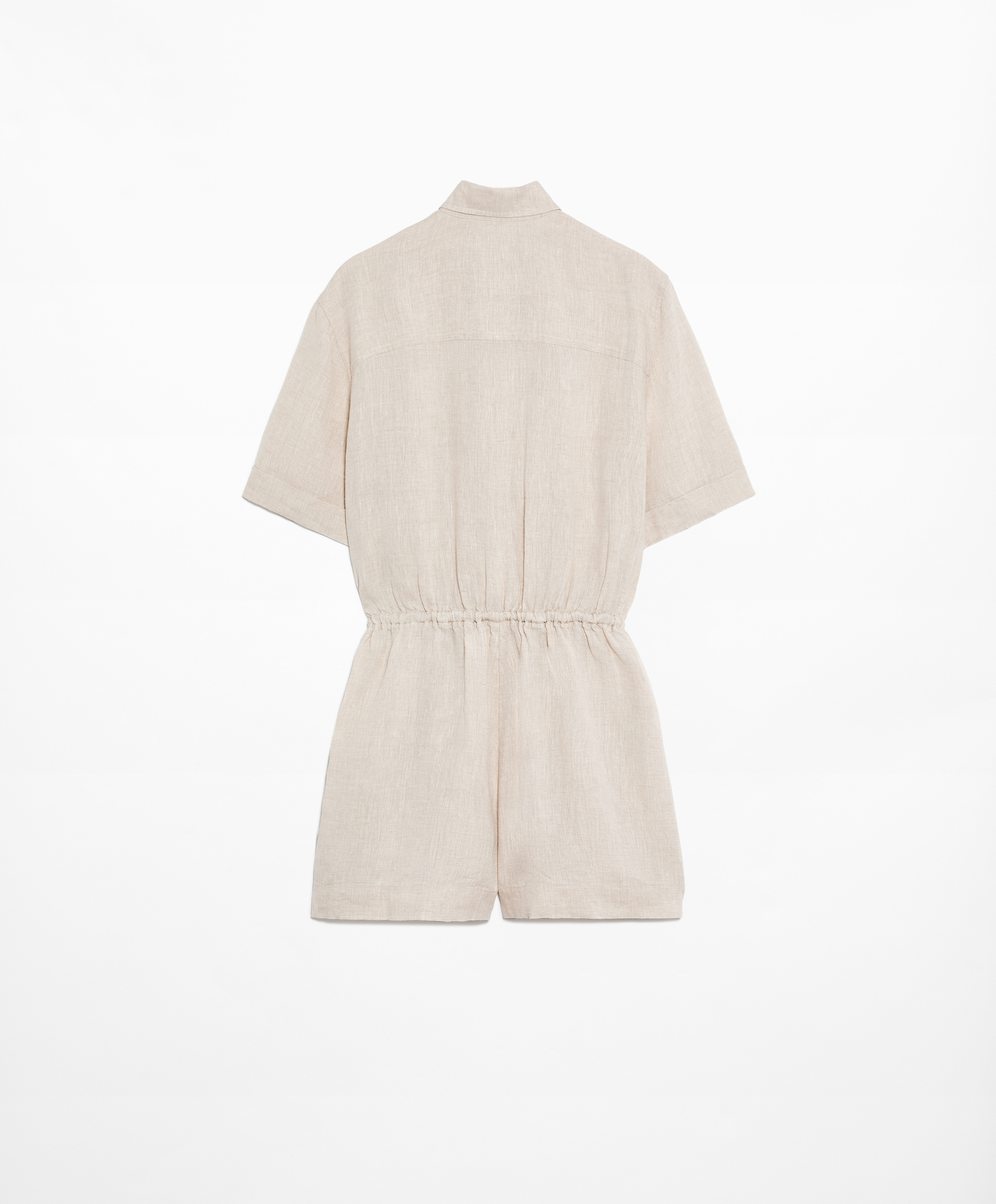 OYSHO Short 100% linen jumpsuit with pockets