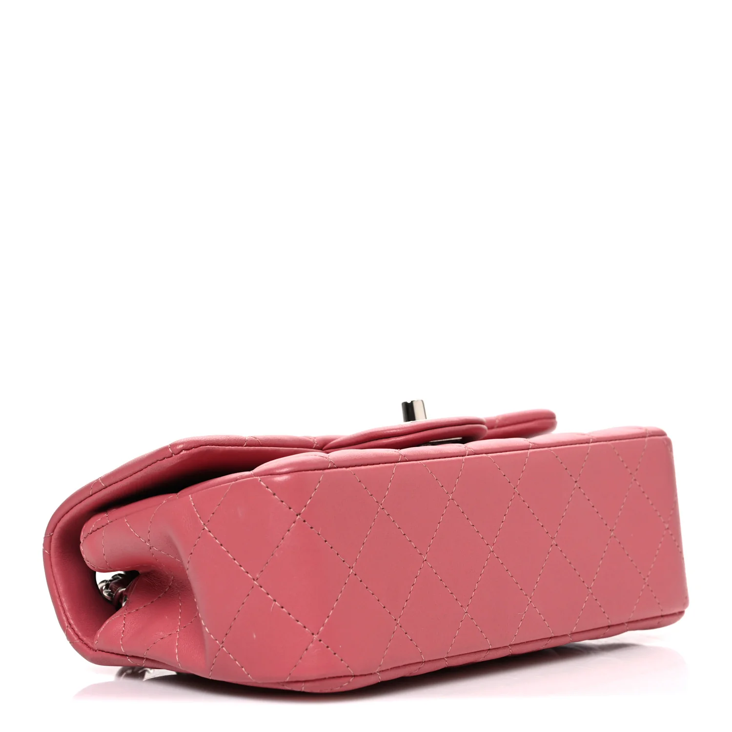 Lambskin Quilted Mini Rectangular Flap Pink - Top Club