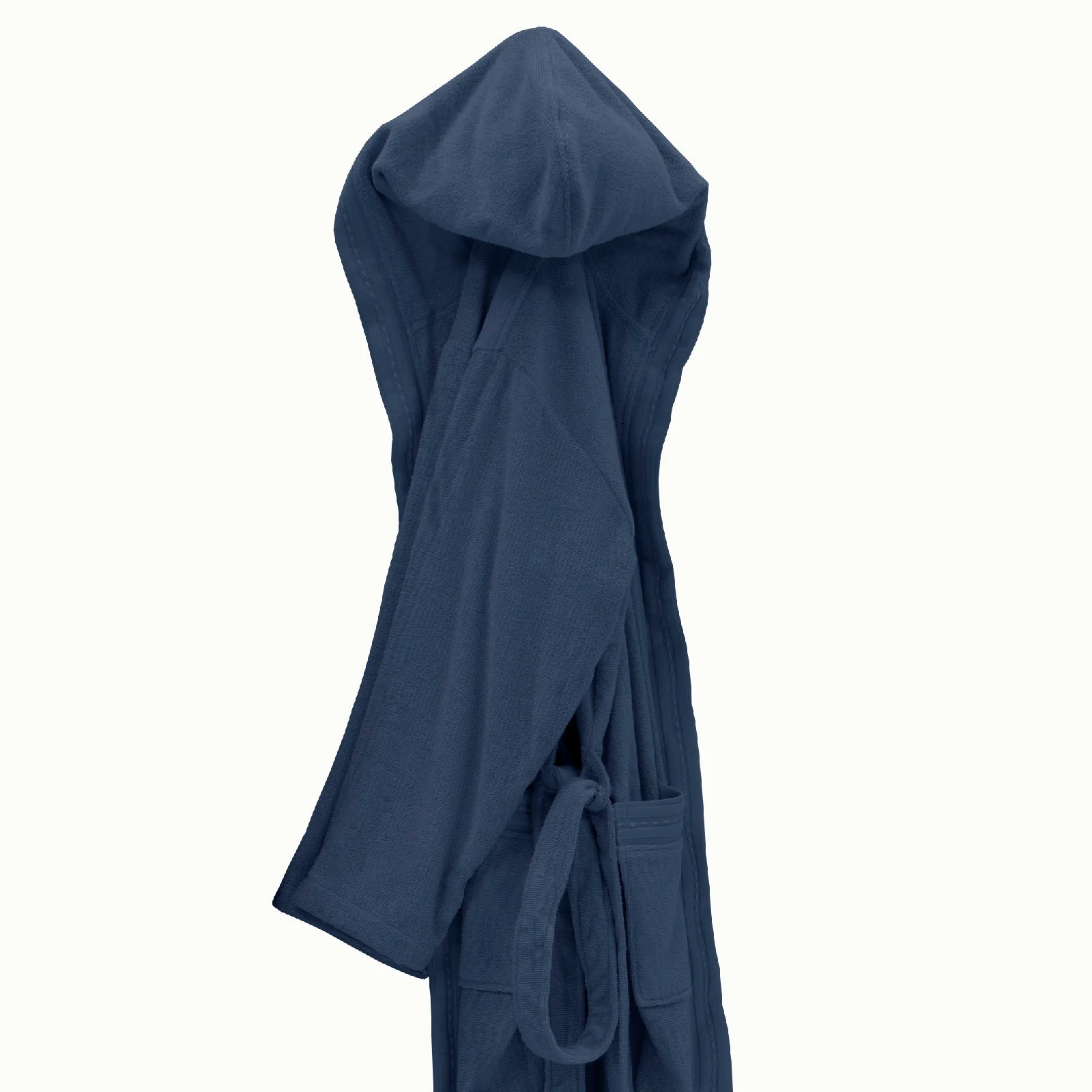 Accappatoio Con Cappuccio In Spugna Trendy Xs-S Blu Carrara Fyber