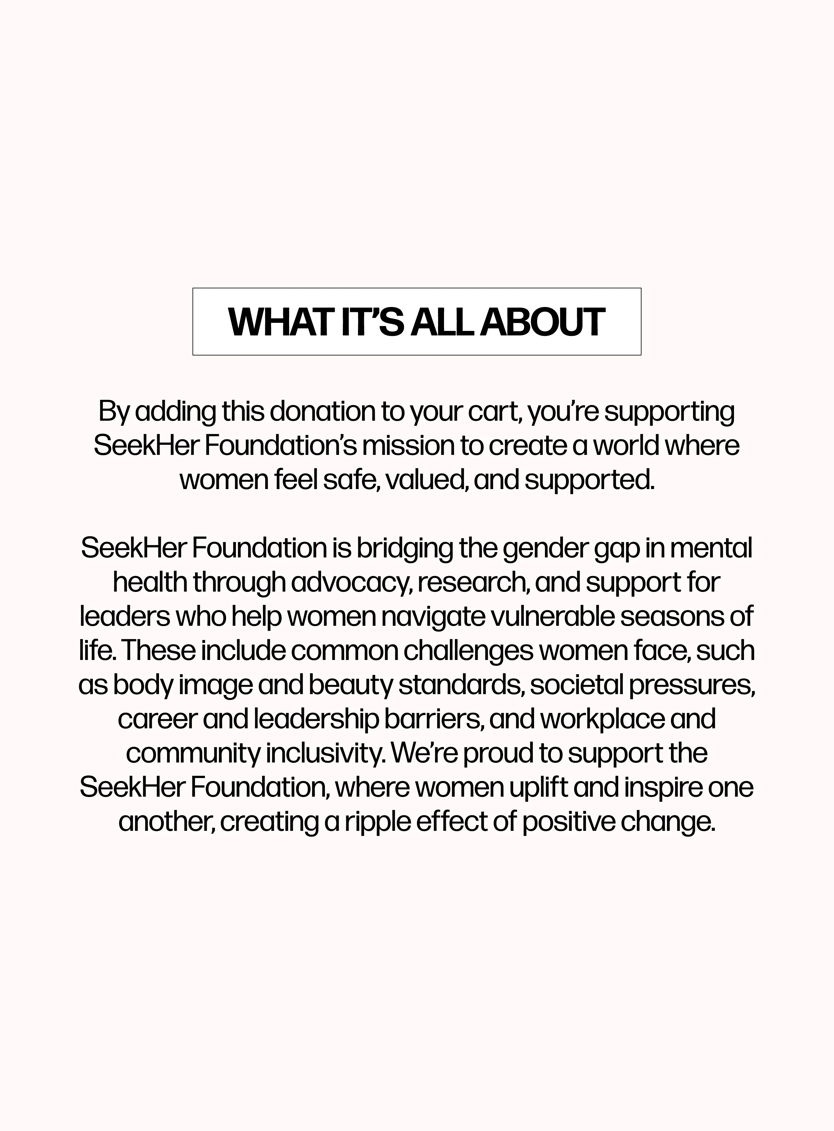 Donate $1 USD to Support SeekHer Foundation