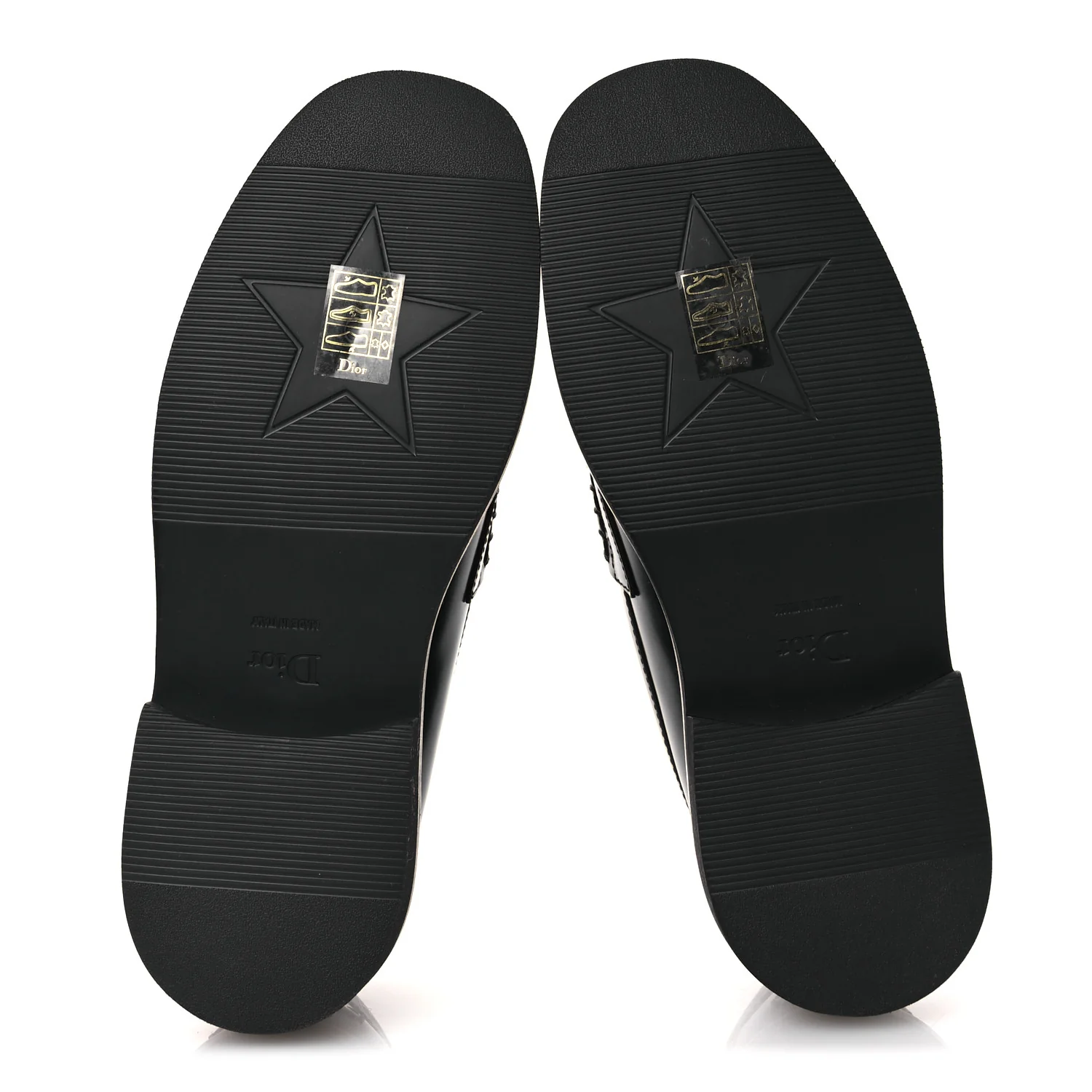 Brushed Calfskin Boy Platform Loafers 35.5 Black - Top Club