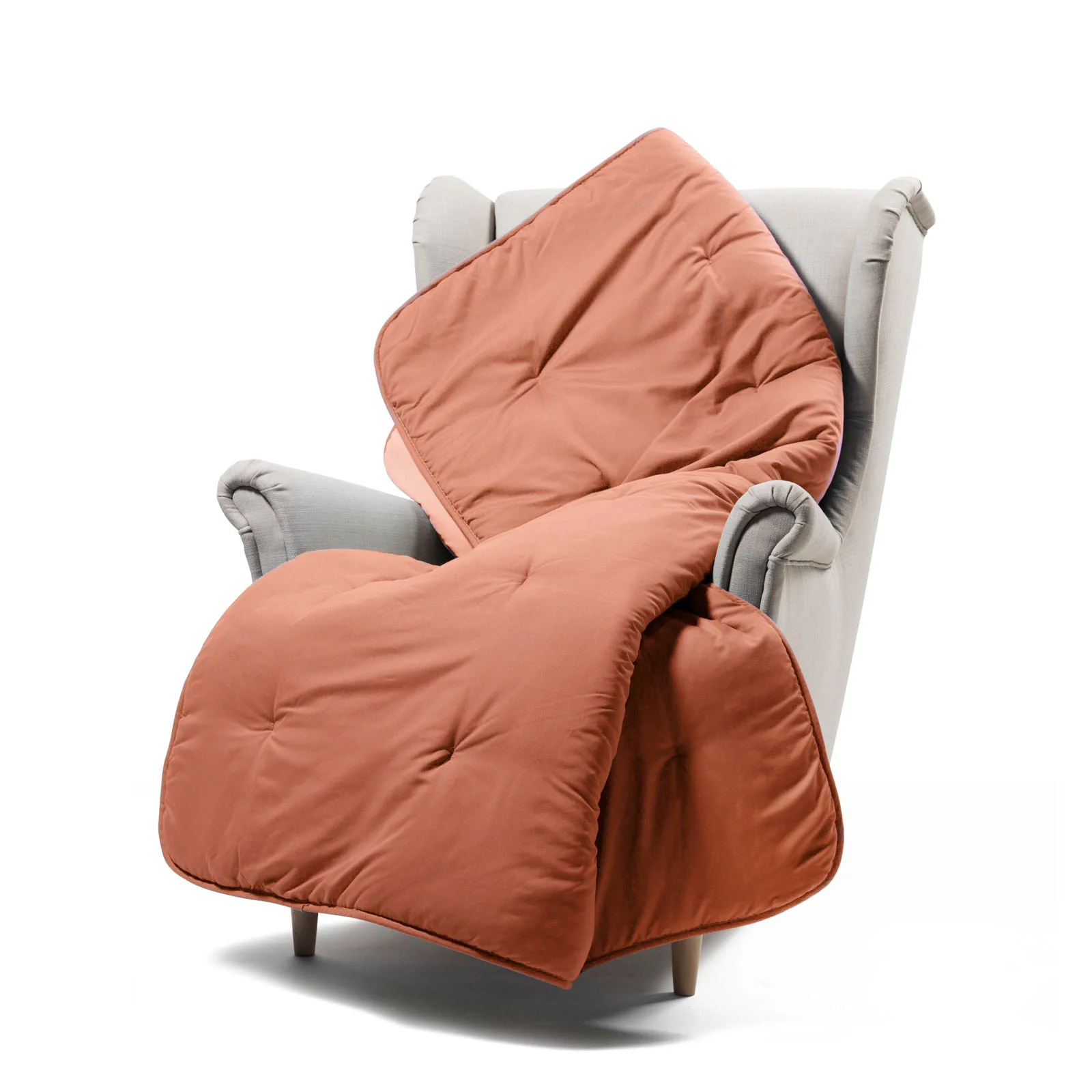 Plaid Scaldotto In Microfibra Kim Cm. 130X170 Arancio Modern