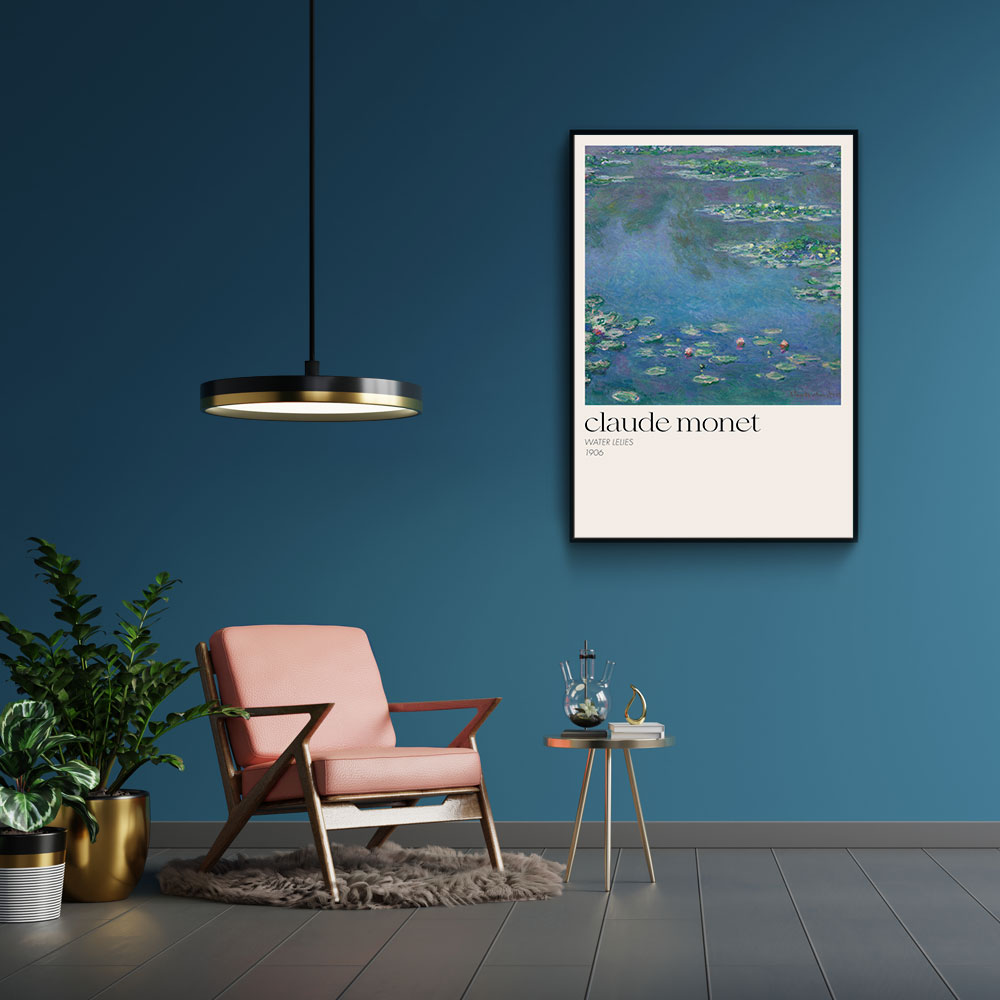 Walljar poster ingelijst - Claude Monet - Water Lelies Poster ingelijst - 70 x 100 cm