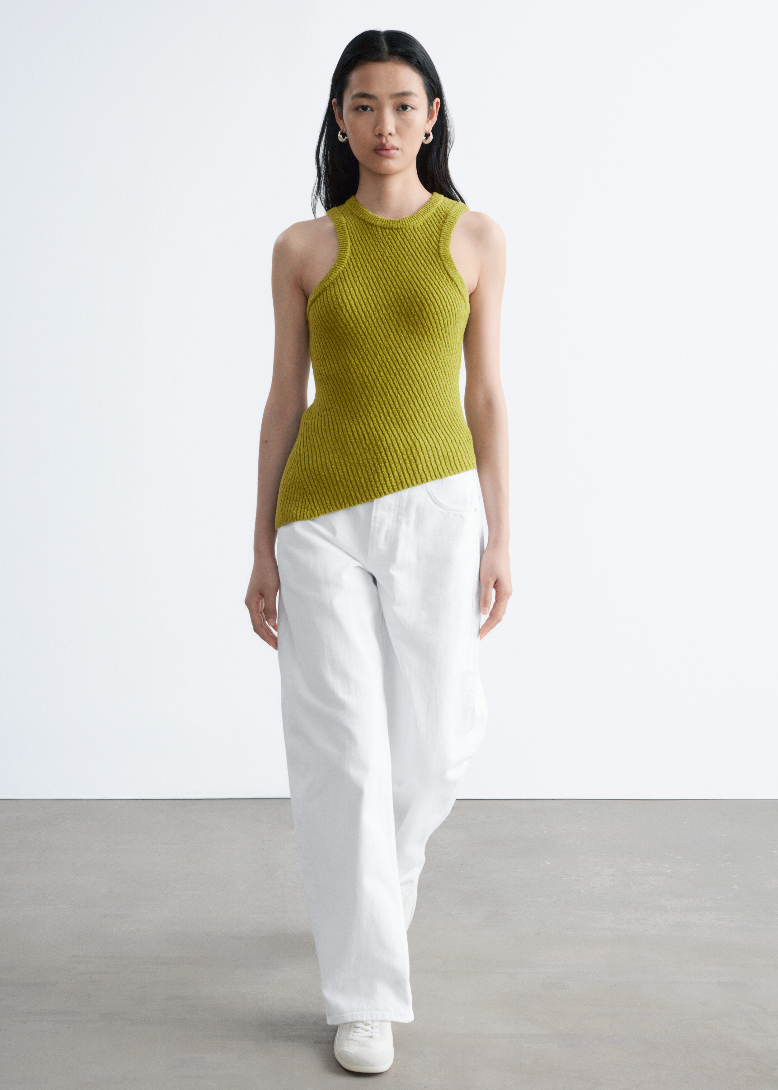 & Other Stories ASYMMETRIC RIB-KNIT TANK