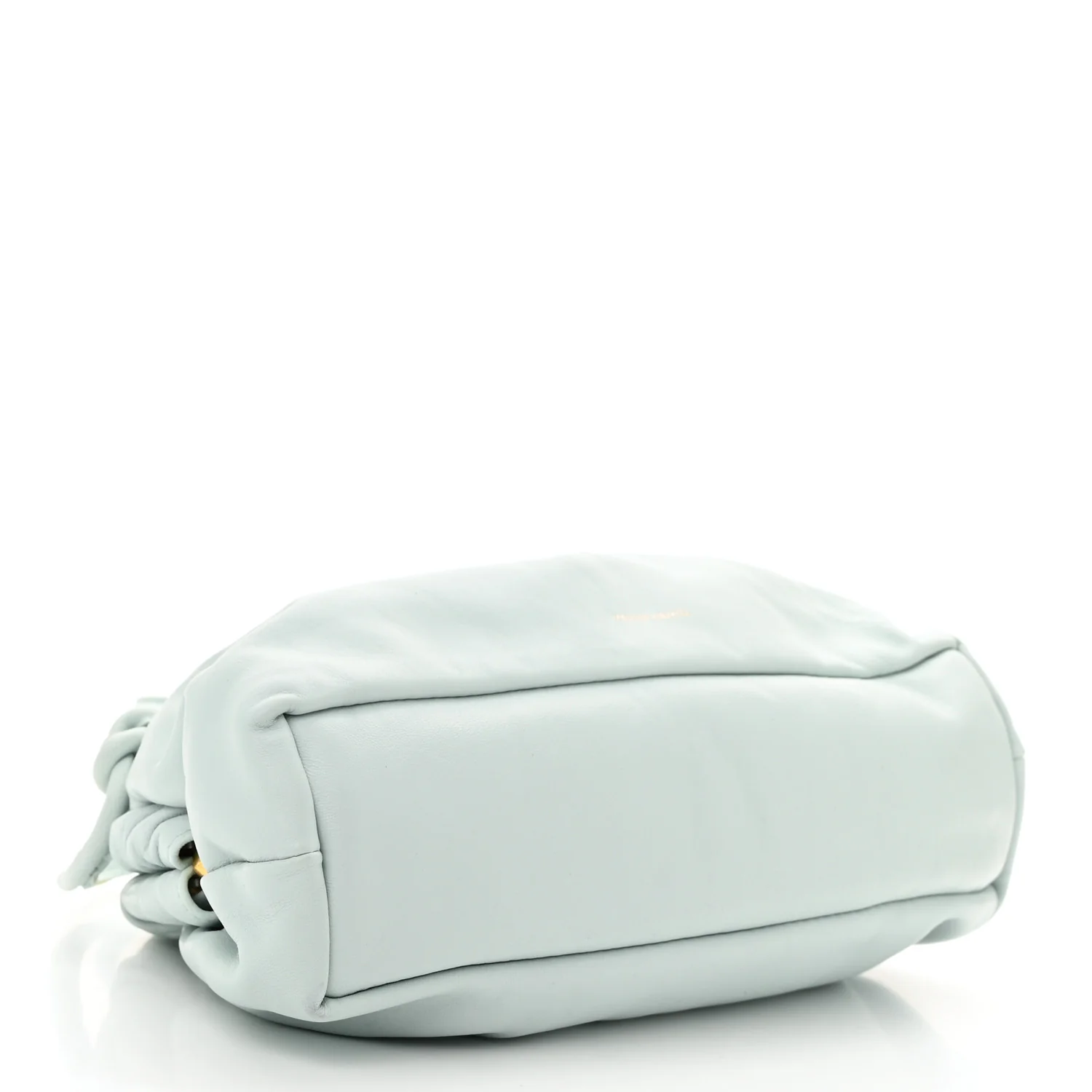 Lambskin Mini Cloud Clutch Seafoam - Top Club