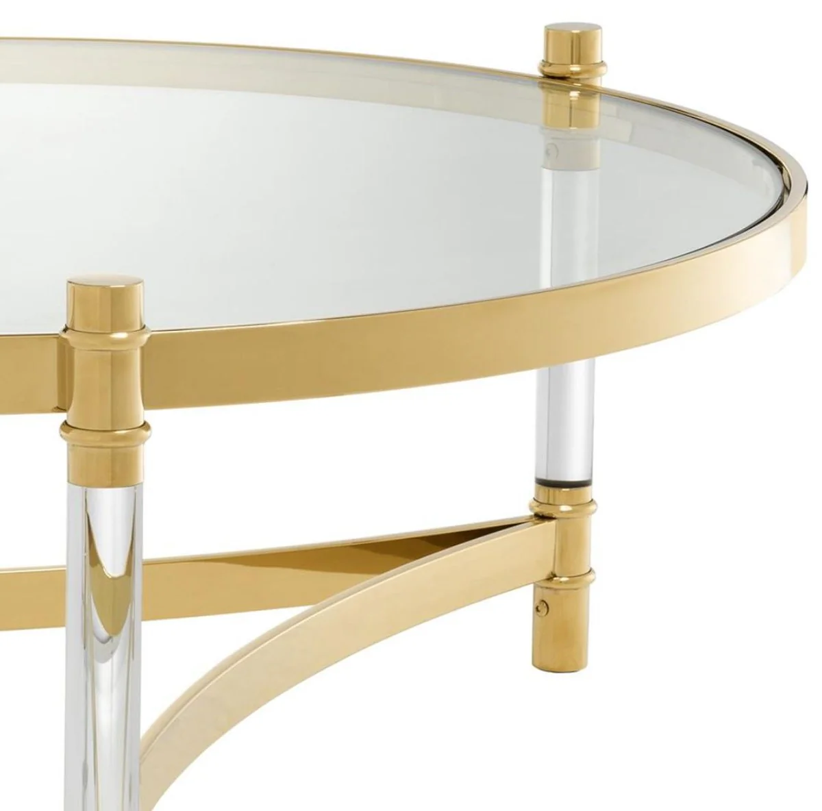 Coffee table / living room table gold Ø 104 x H. 43 cm - luxury living room furniture