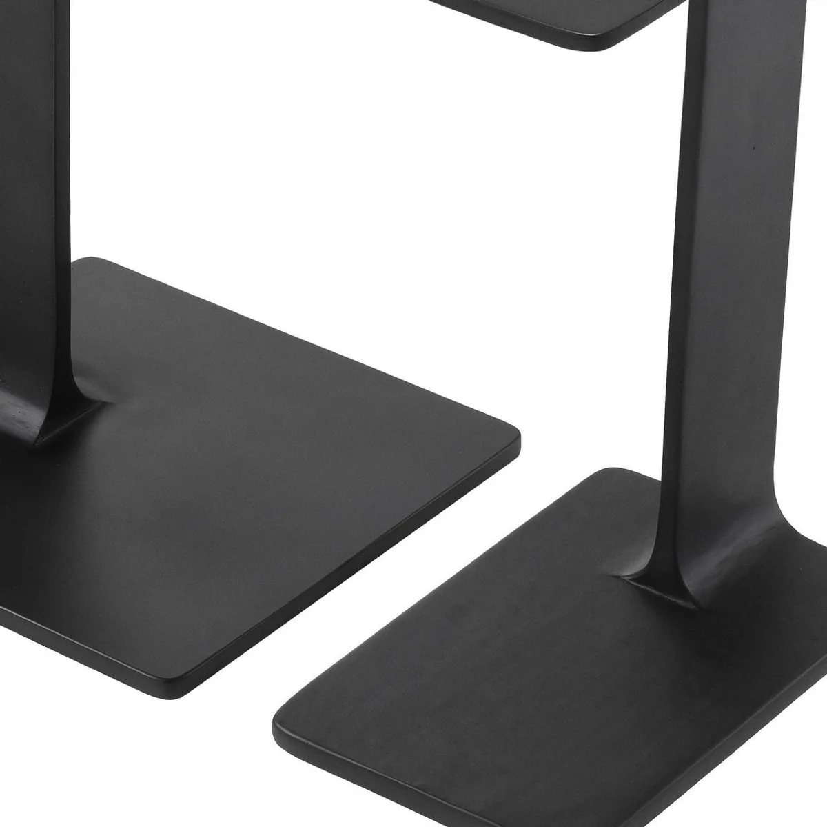 Luxury side table set black - 2 tables made of high-quality aluminum - living room furniture - luxury quality