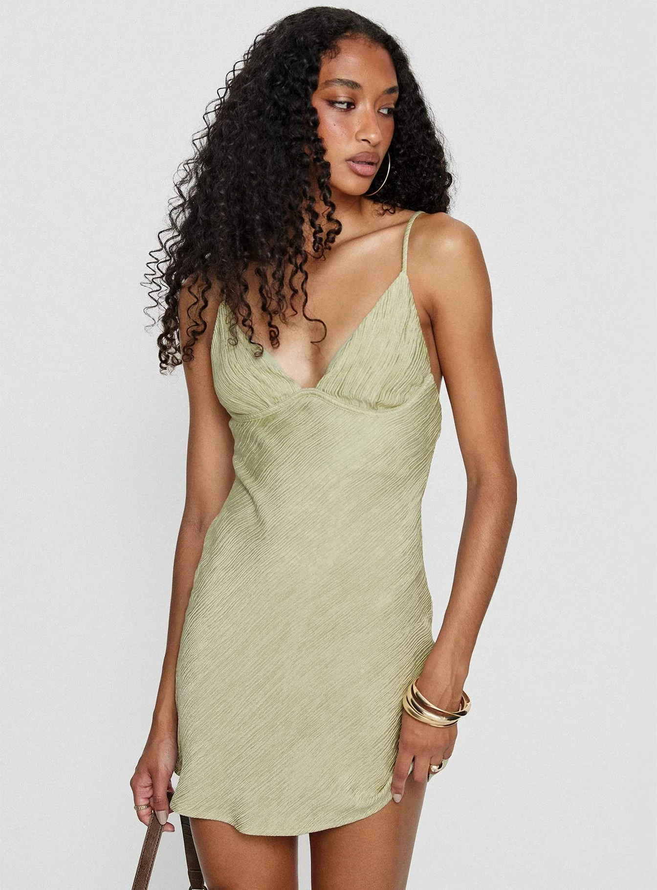 Makaia Balconette Mini Dress Sage