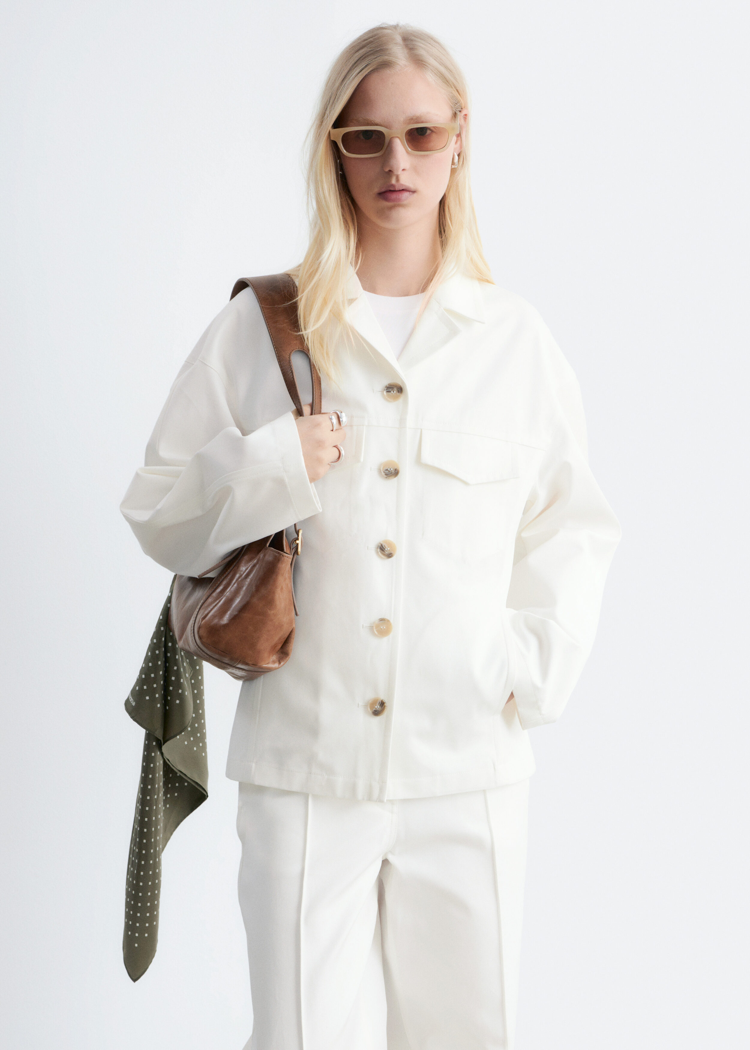 & Other Stories COTTON TWILL TAILORED JACKET