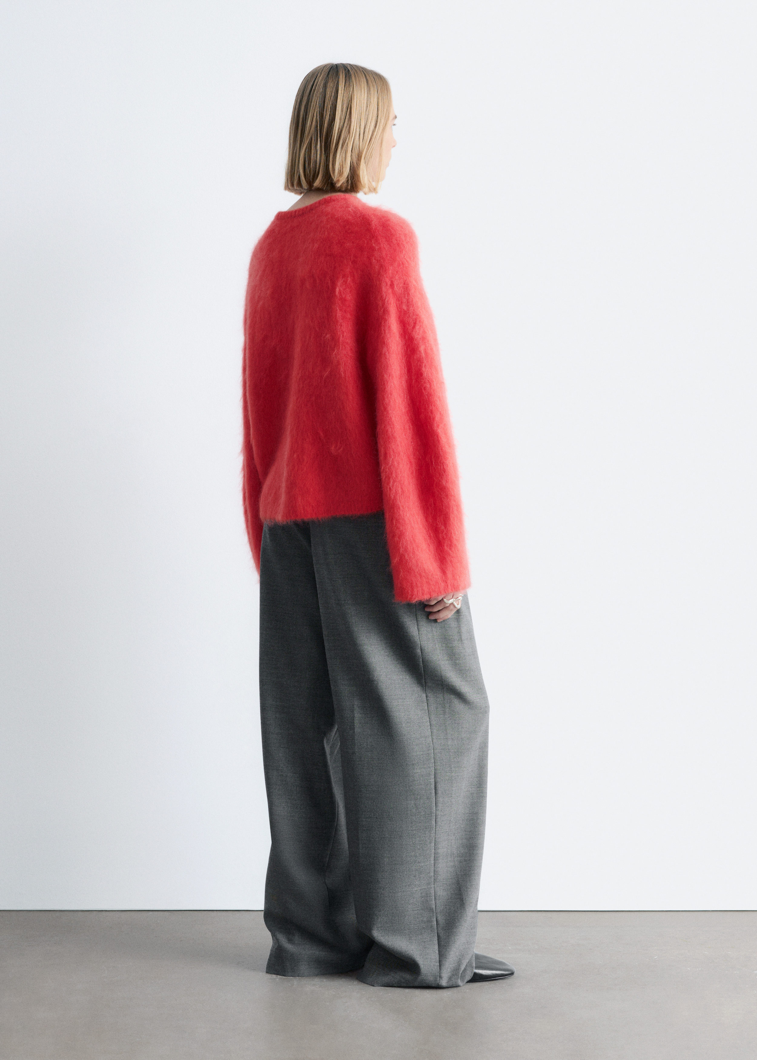 & Other Stories BRUSHED MOHAIR-BLEND CARDIGAN