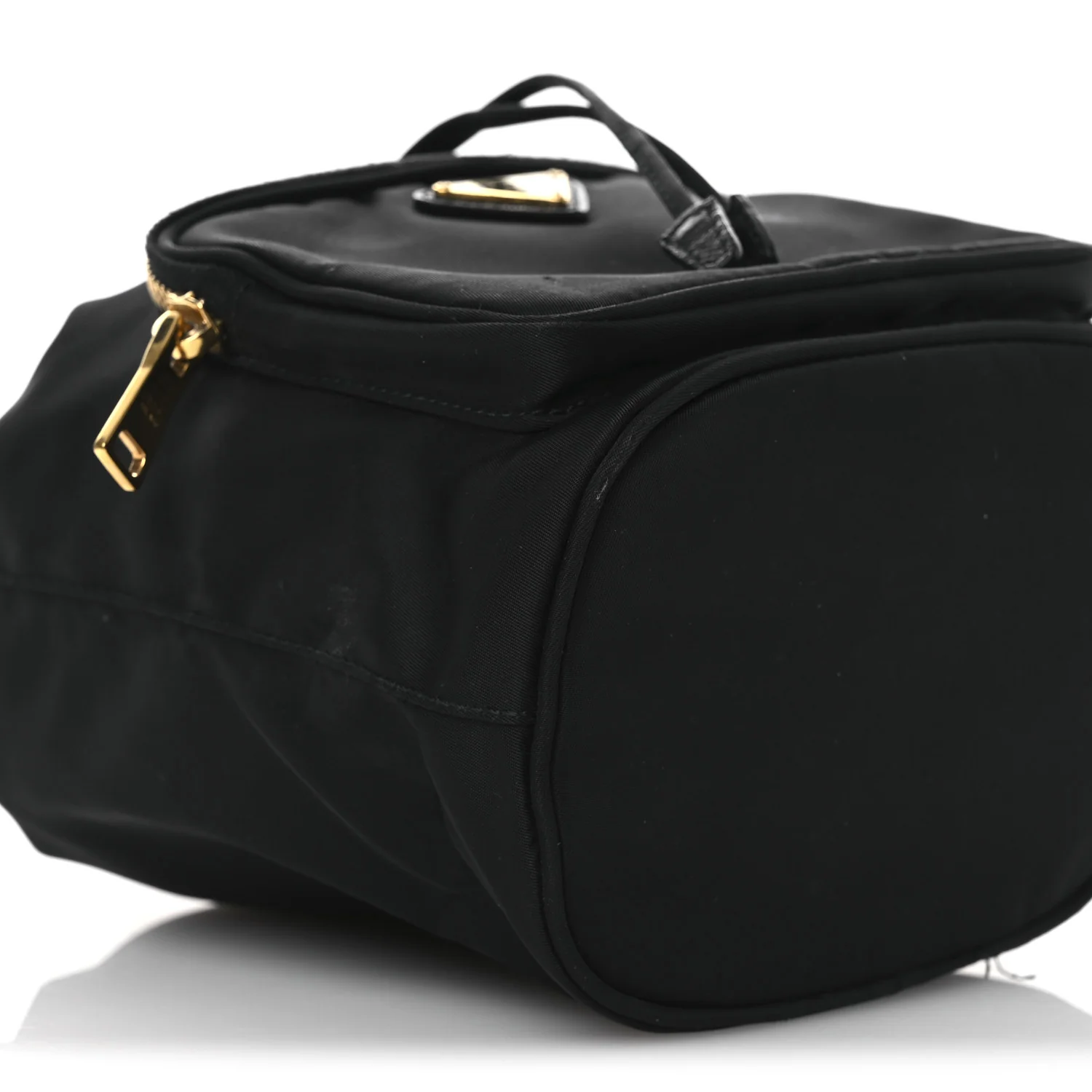 Saffiano Tessuto Nylon Mini Bucket Crossbody Bag Black - Top Club