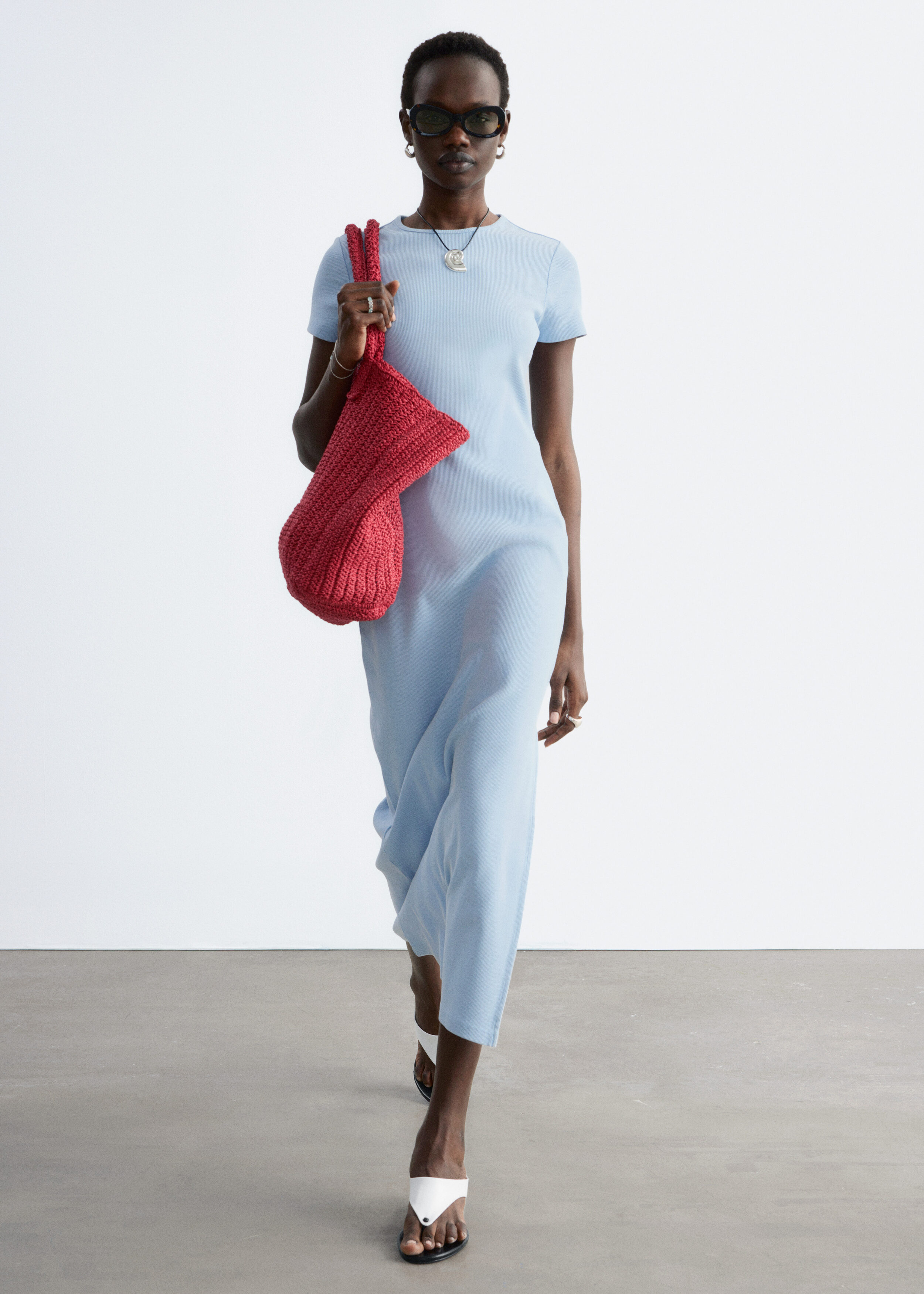 & Other Stories MIDI JERSEY DRESS