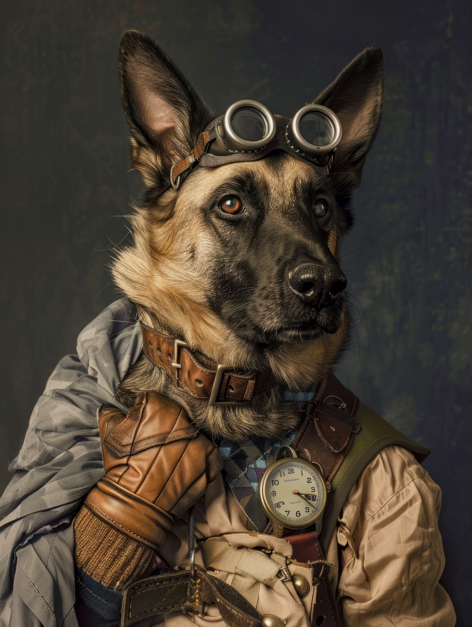 Canvas schilderij van een Belgische Tervuren 100x200 cm