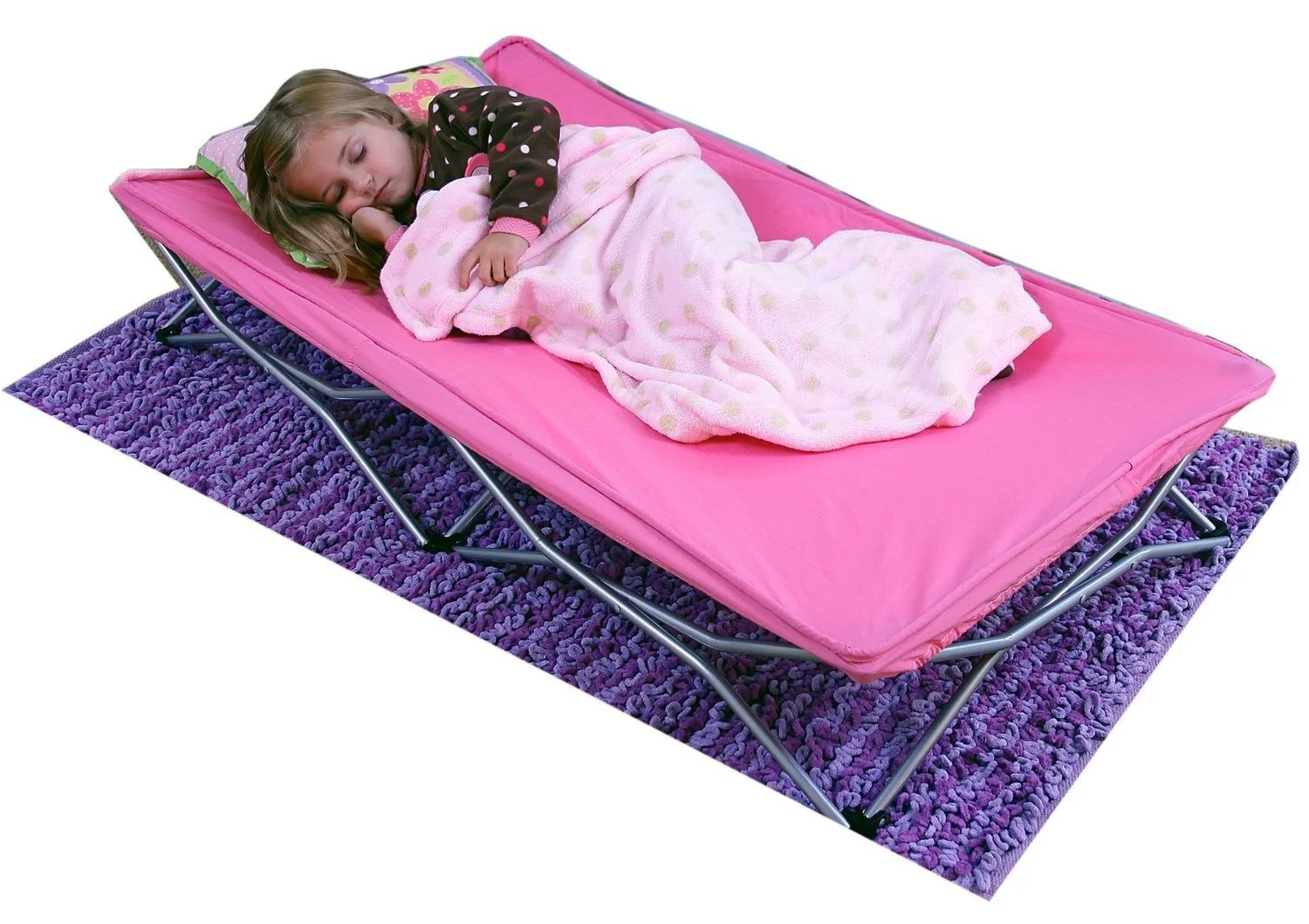 Regalo My Cot Portable Toddler Bed with Fitted Sheet, Royal Blue, 48 x 24 x 9 Inches (Pack of 1)