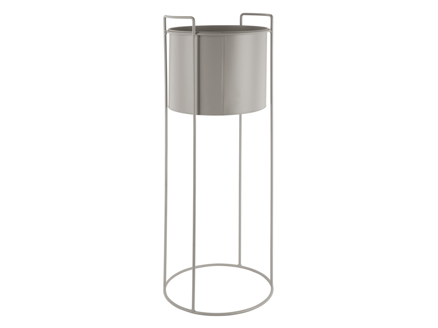 Plant pot set Essence round iron warm grey