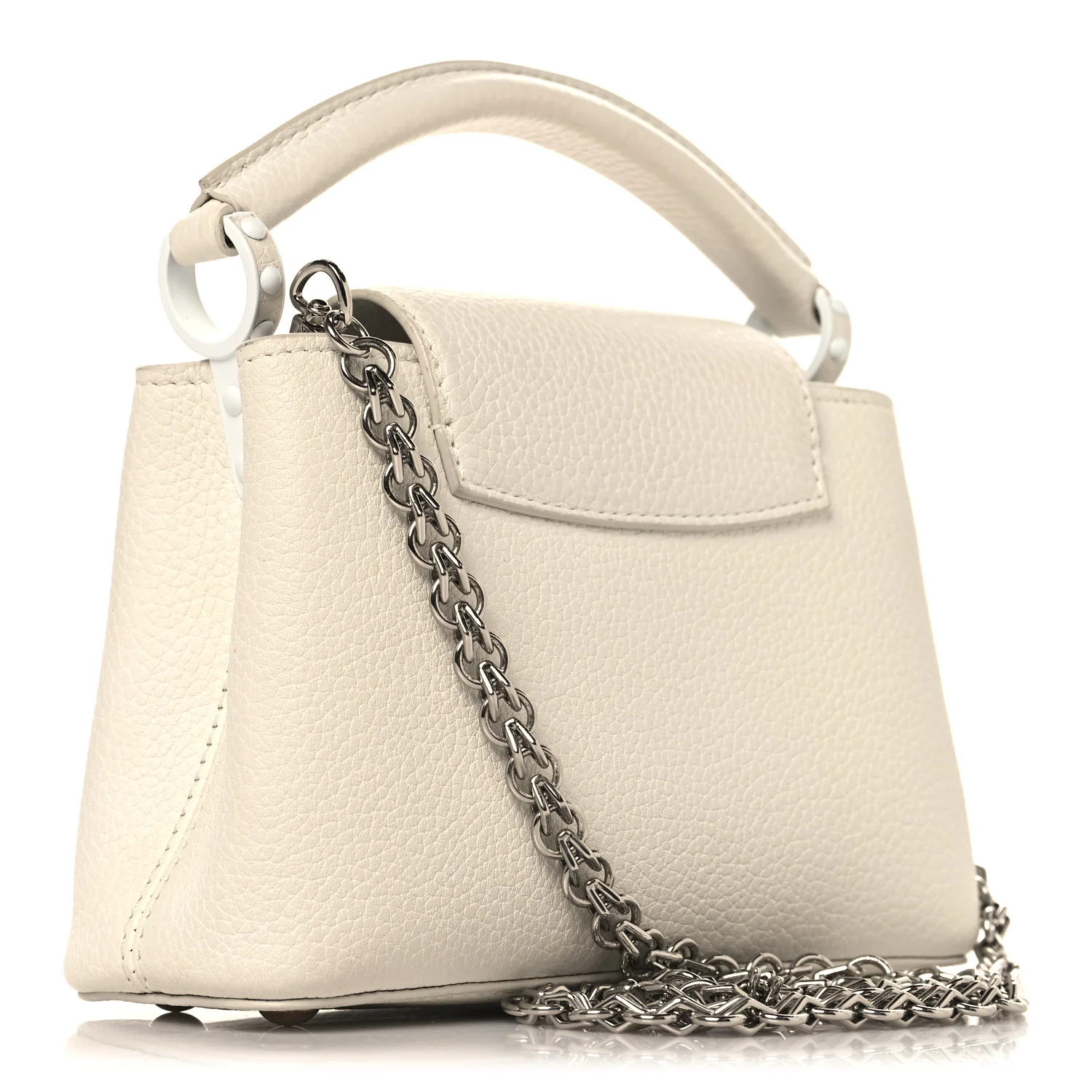 Taurillon Mini Capucines Monochrome  White - Top Club
