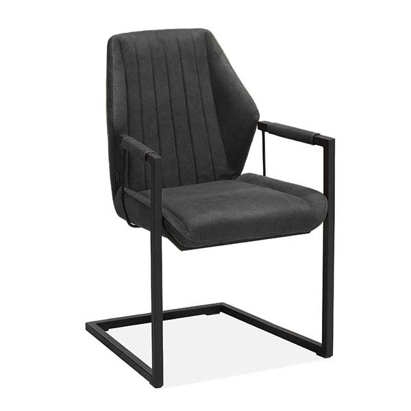 Eetkamerstoel Vernique - set van 2 Eetkamerstoel set/2 Antraciet