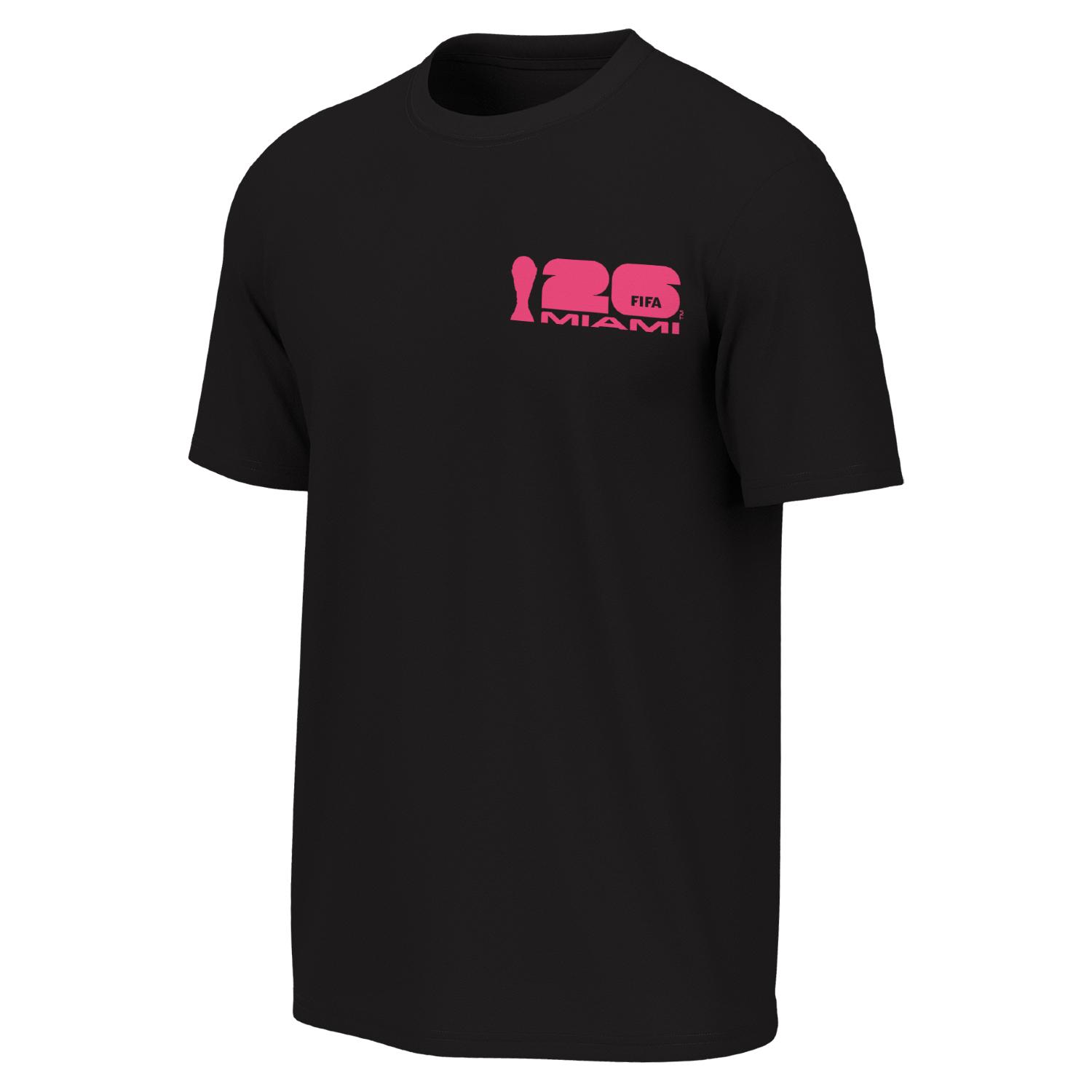 2026 World Cup Miami Poster Black T-Shirt - Unisex