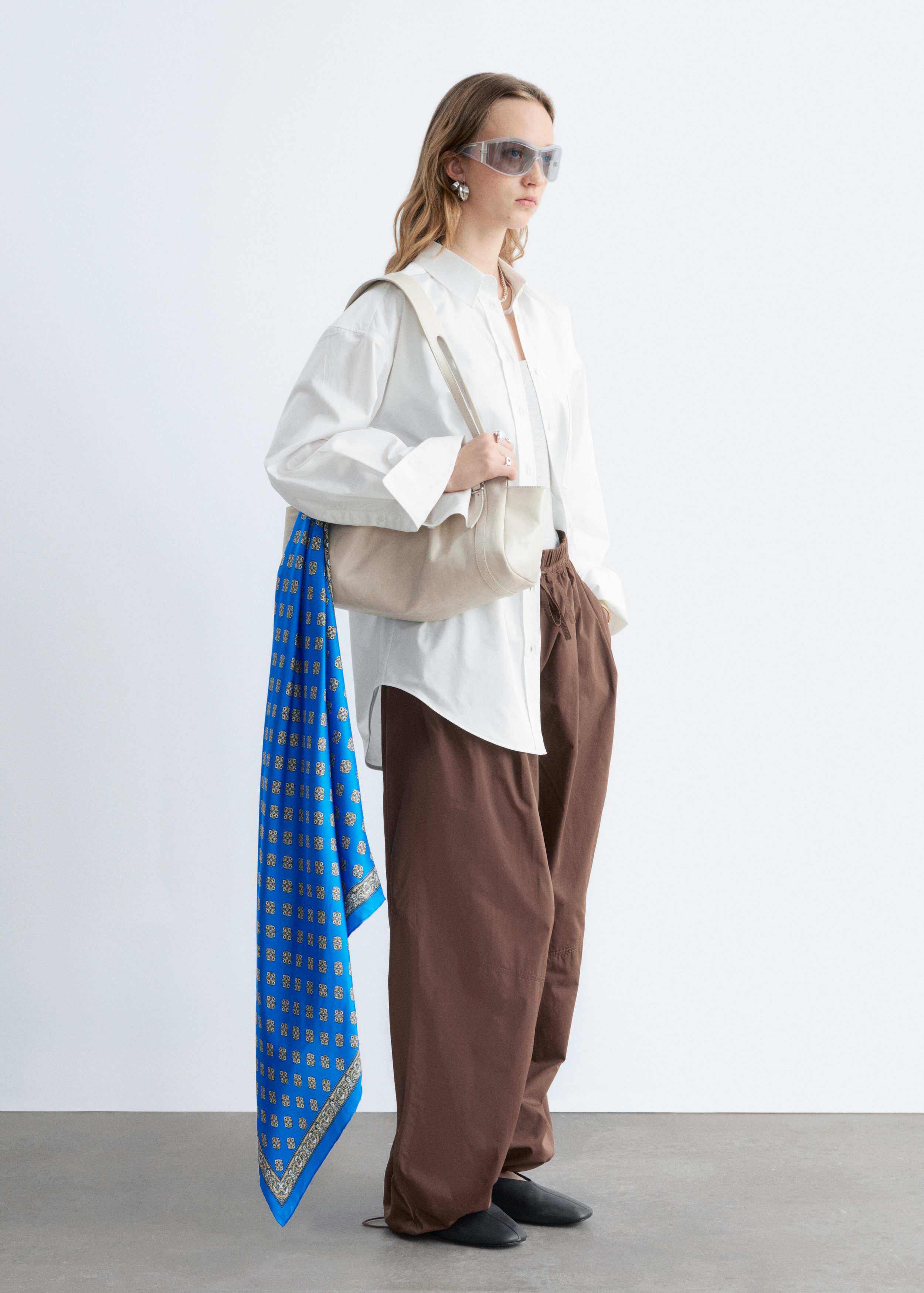 & Other Stories DRAWSTRING BARREL LEG TROUSERS