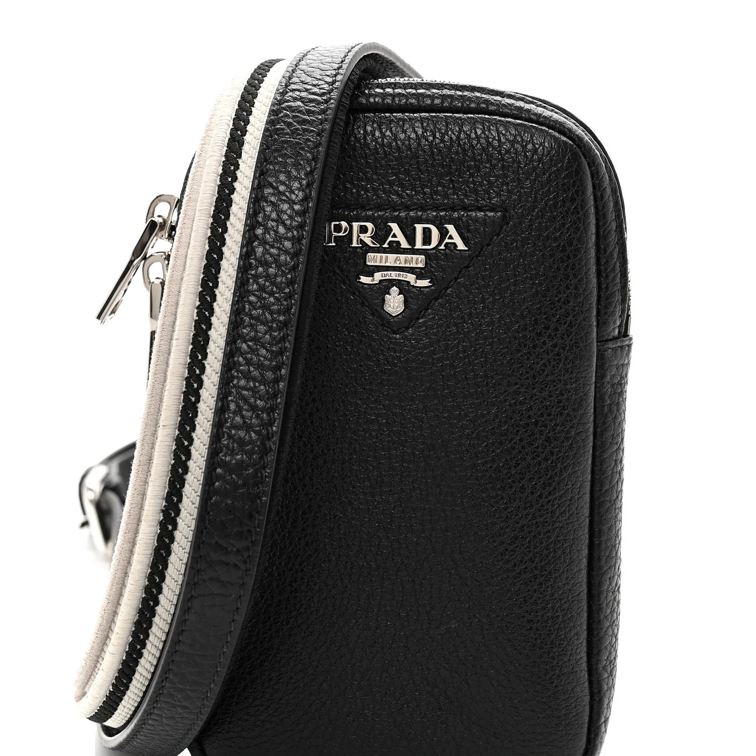 Vitello Daino Soft Mini Crossbody Bag Black - Top Club