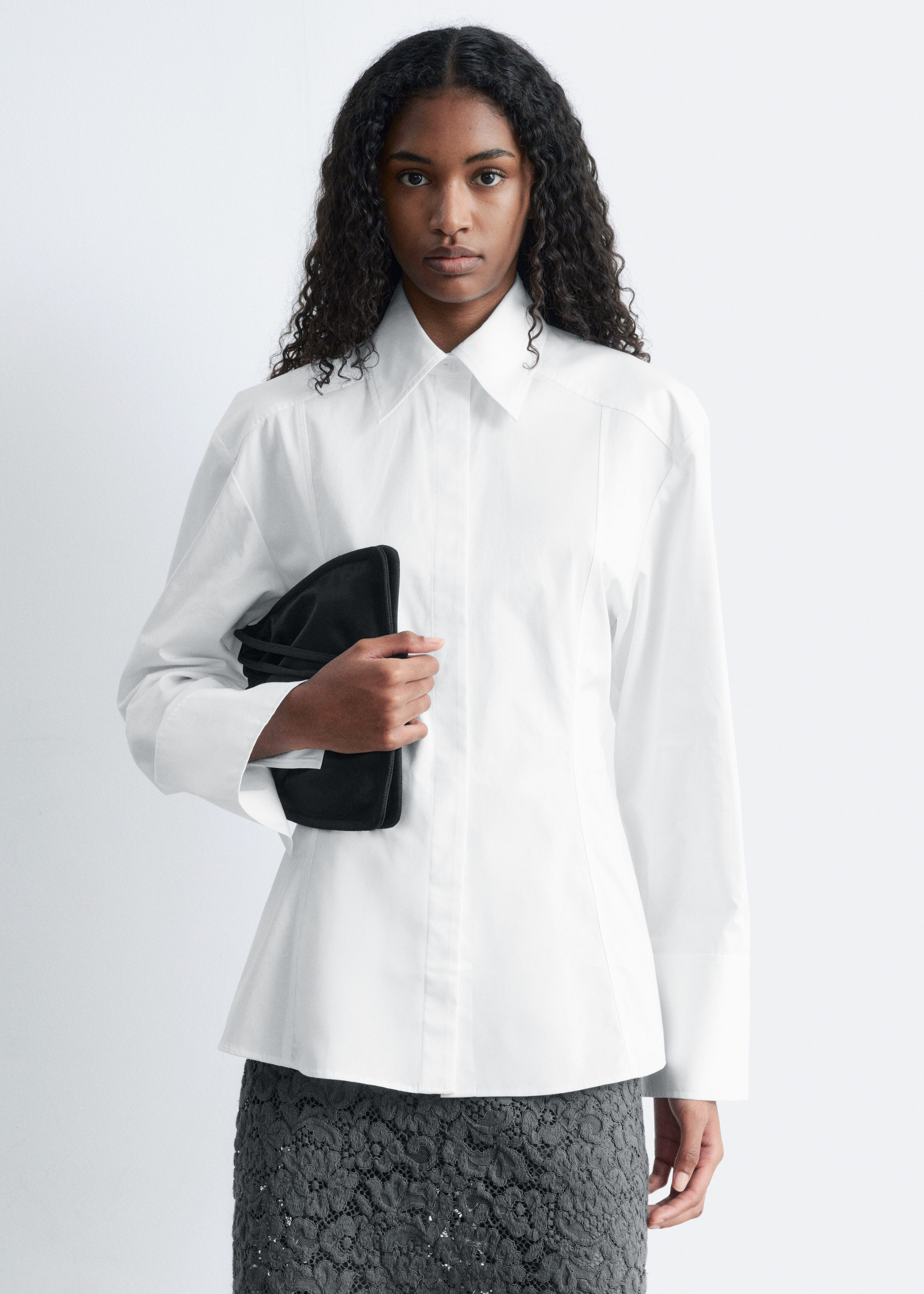 & Other Stories TAPERED TIE-BELT SHIRT