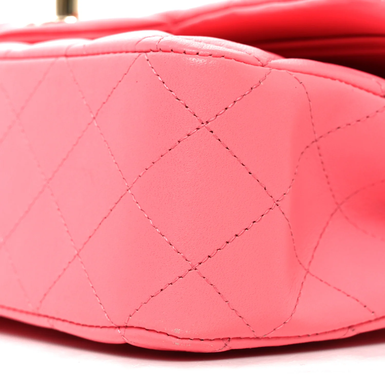 Lambskin Quilted Medium Double Flap Pink - Top Club