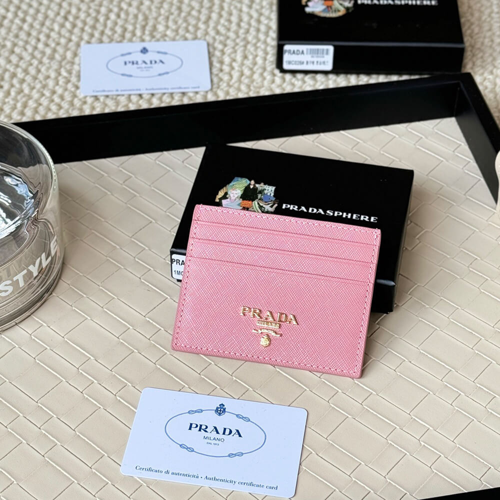 Prada Saffiano Leather Card Holder - Top Club