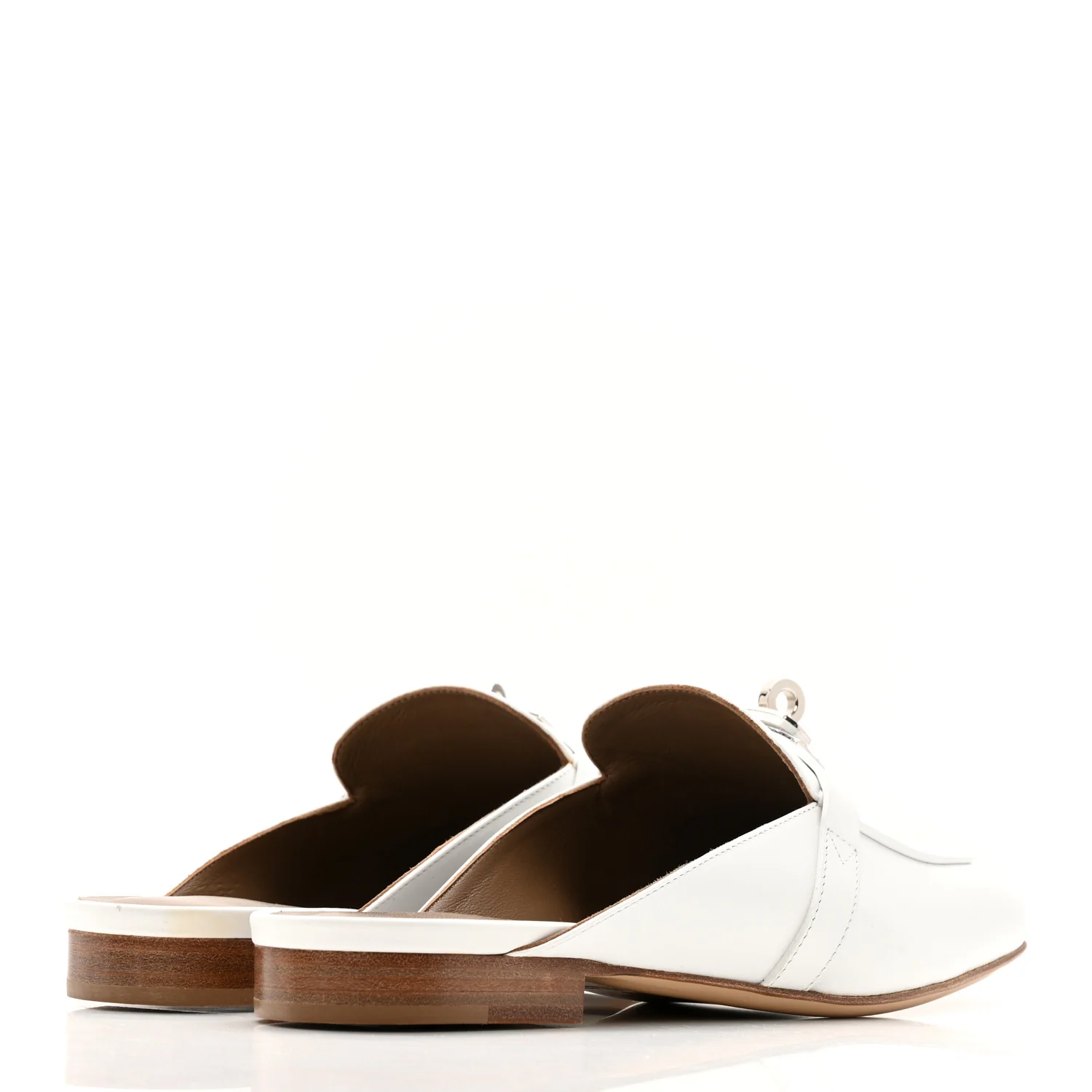 Calfskin Oz Mules 37.5 White - Top Club