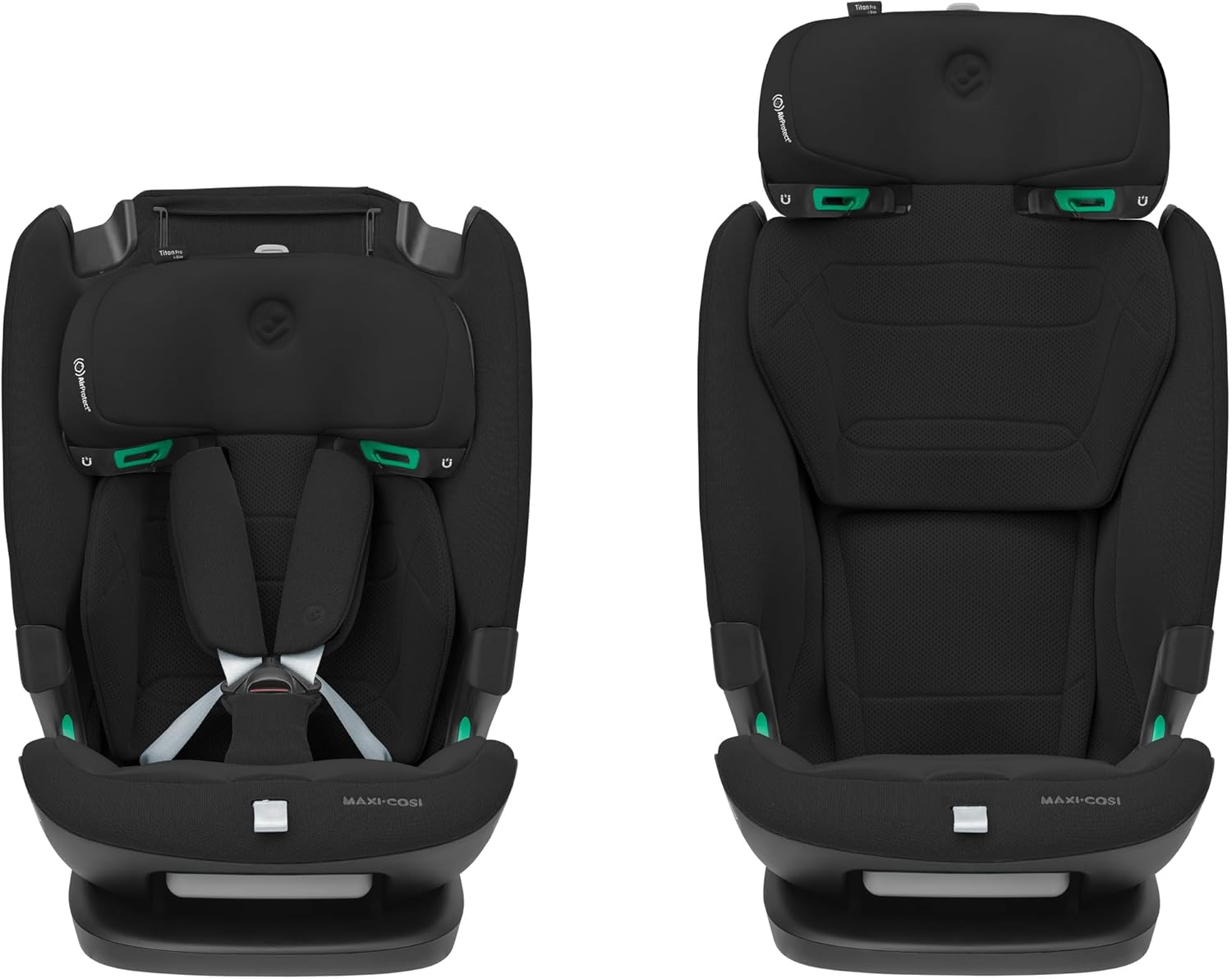 Maxi-Cosi Titan Pro² i-Size, seggiolino auto multi-età, protezione laterale G-CELL, imbracatura facile da aprire e chiudere, ClimaFlow, 4 posizioni reclinate, 76-150 cm, 15 mesi-12 anni, Authentic