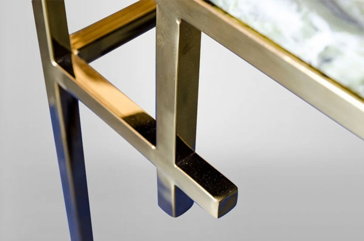Art Deco coffee table gold metal / marble 130 x 70 cm - Art Nouveau table - furniture living room