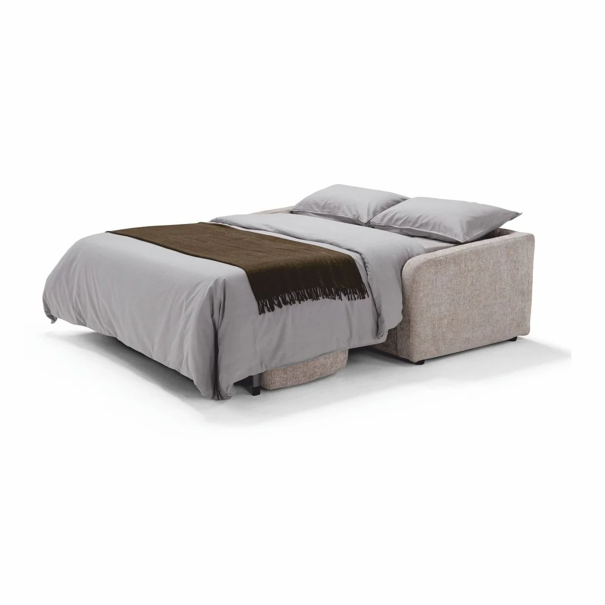 Luxury sofa bed gray 207 cm - fold-out living room sofa