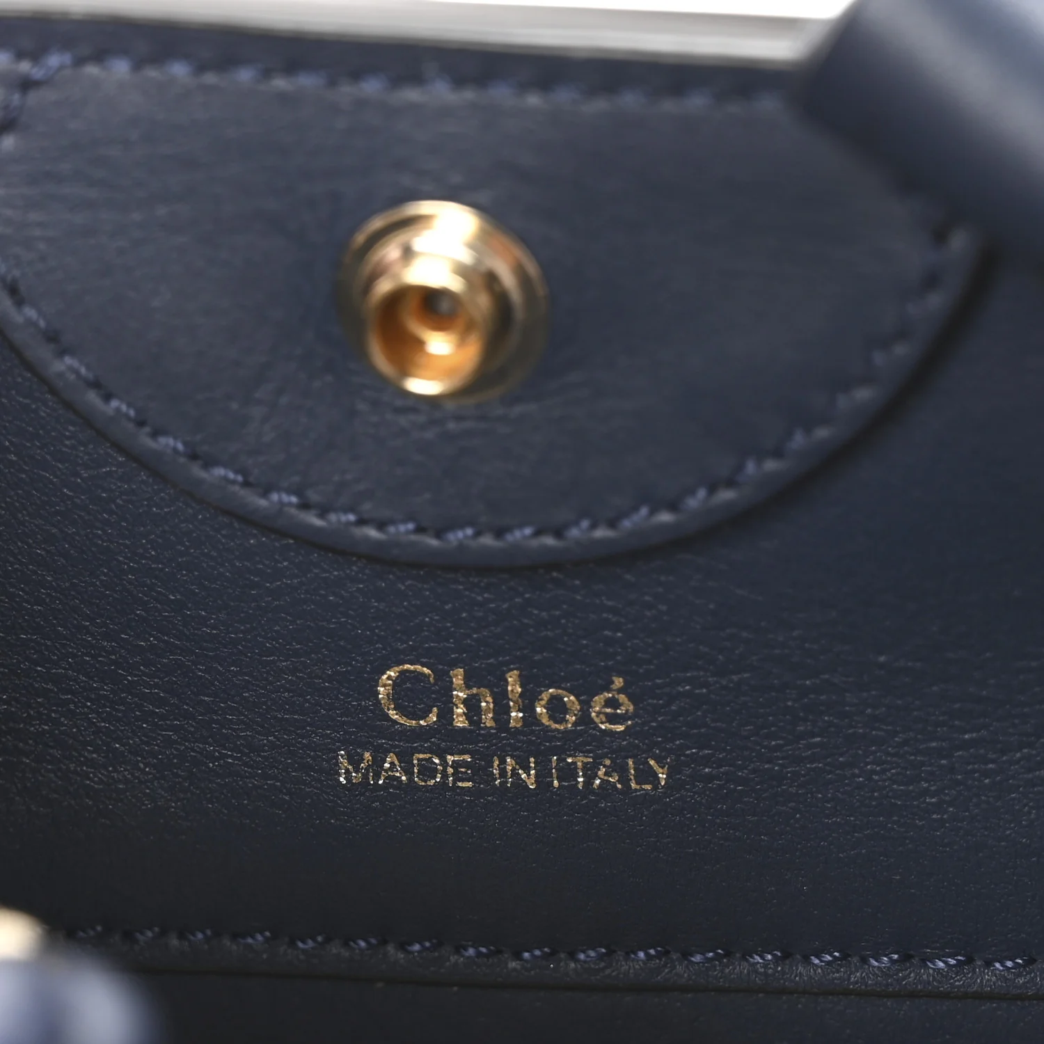 Linen Calfskin Small Key Bucket Bag Blue - Top Club