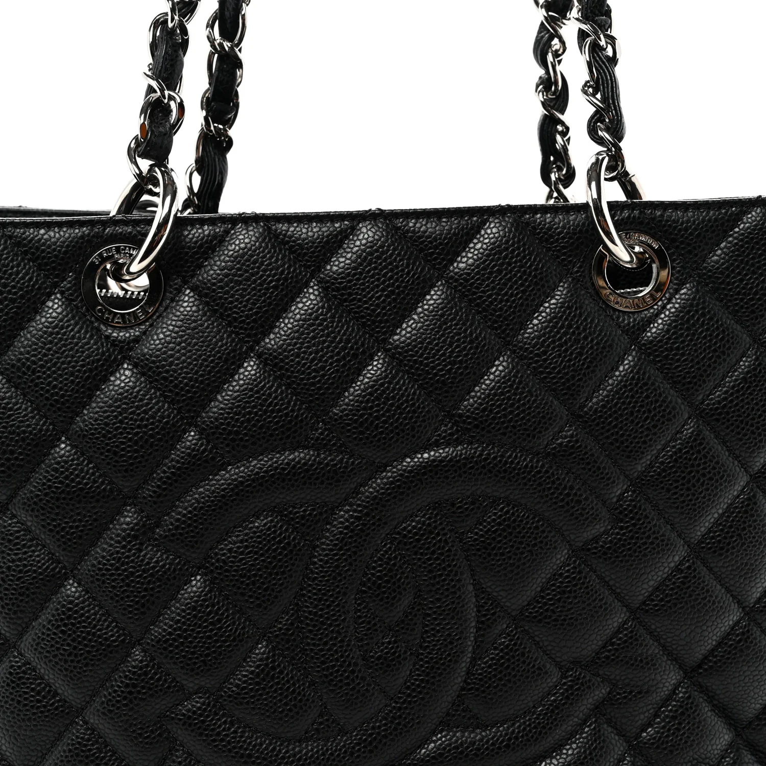 Caviar Quilted Grand Shopping Tote GST Black - Top Club