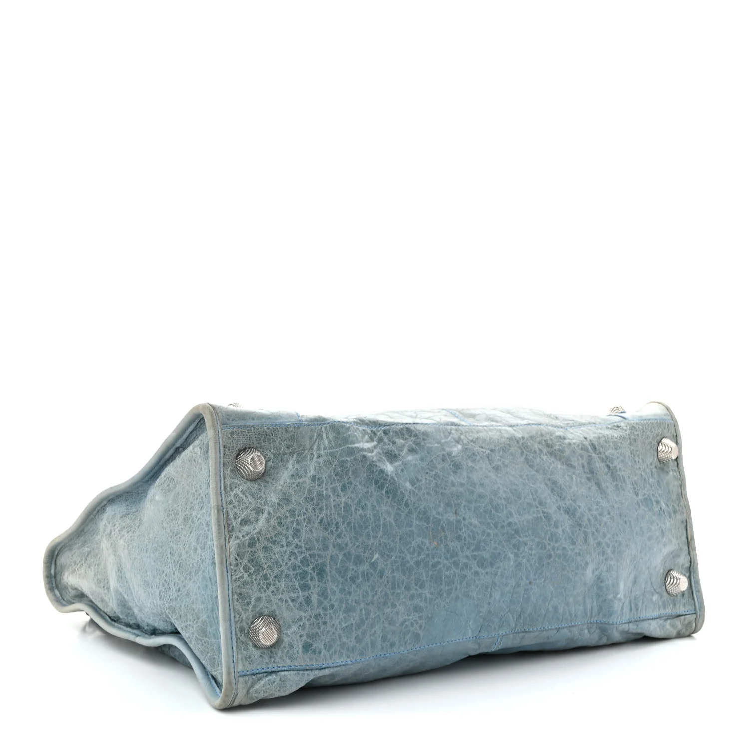 Agneau Giant 21 Silver Hardware Work Bleu Layette - Top Club