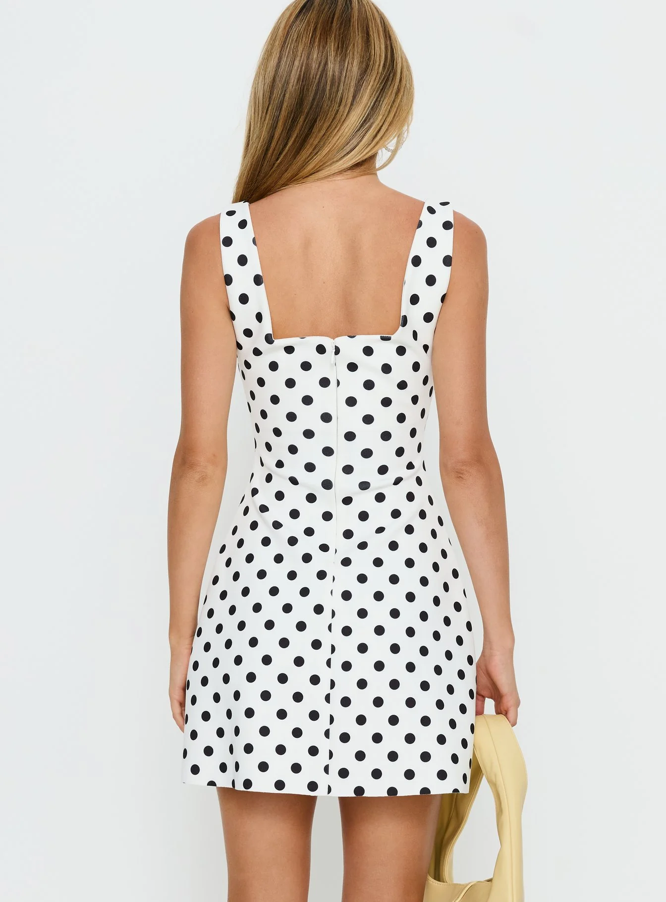 Bombshell Mini Dress Black Polka Dot