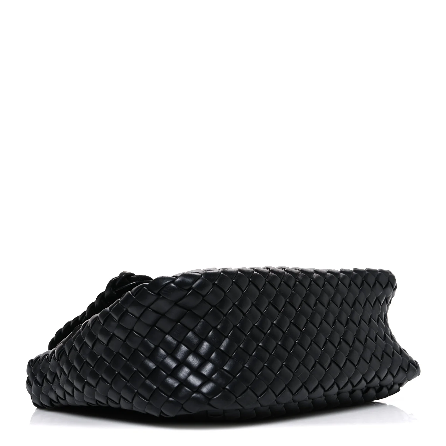 Nappa Intrecciato Small Cobble Shoulder Bag Black - Top Club