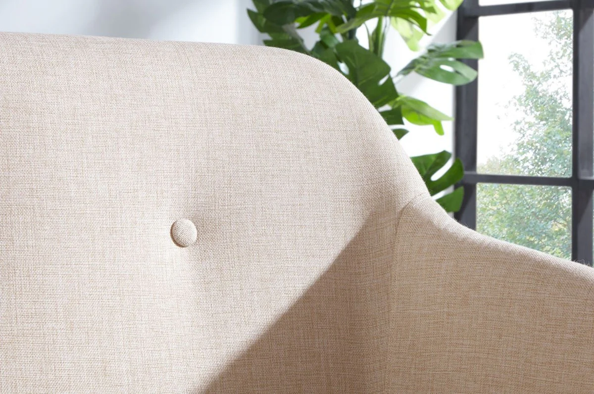 Bench natural color 116 cm - padded solid wood bench