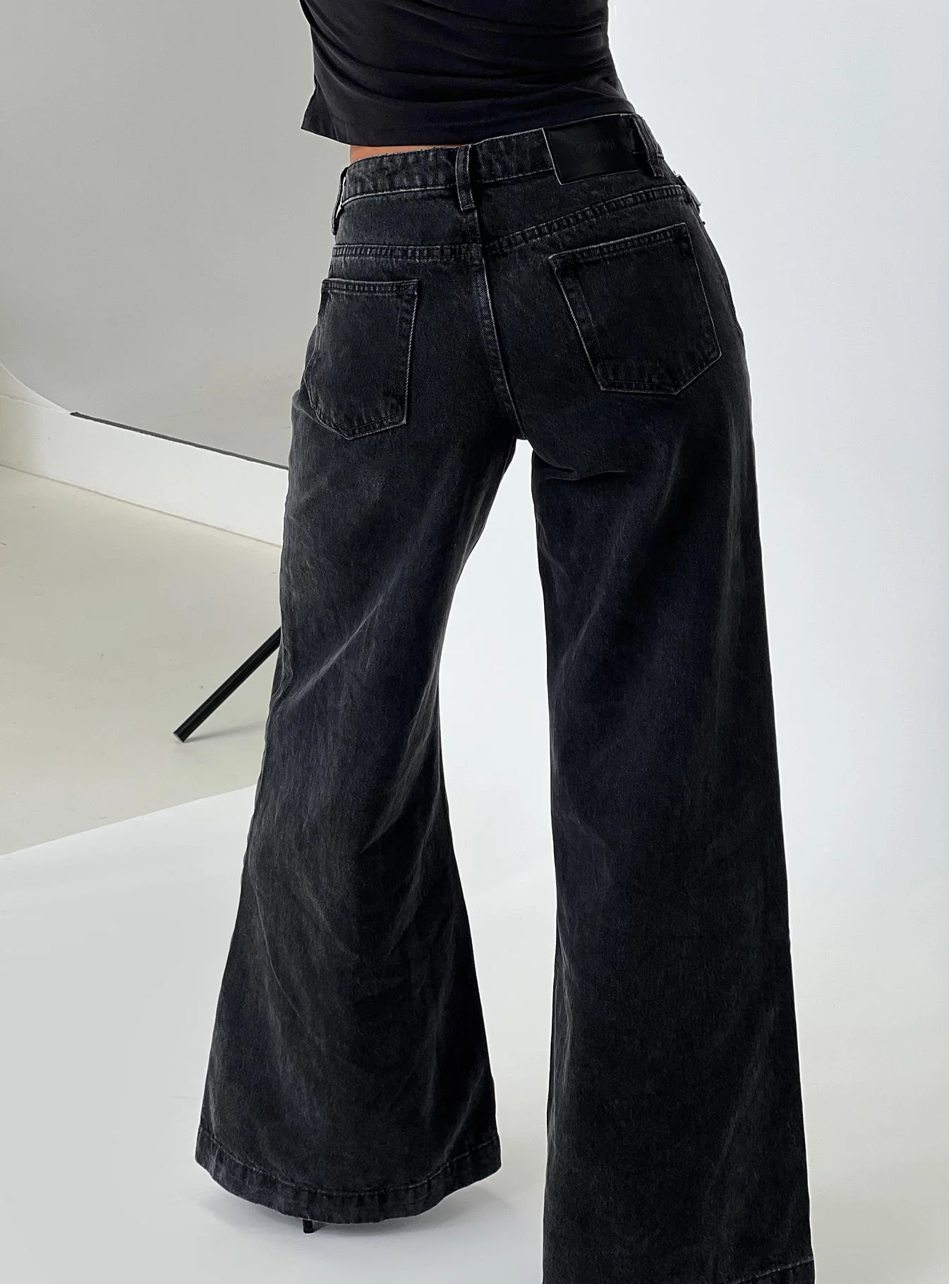 Toby Low Rise Baggy Jeans Charcoal