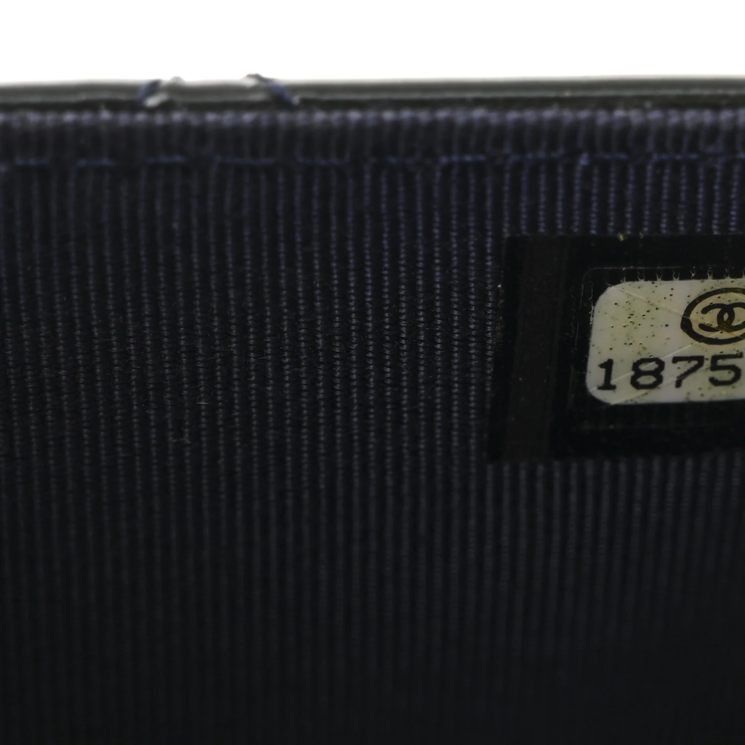 Patent Quilted Wallet On Chain WOC Navy Blue - Top Club