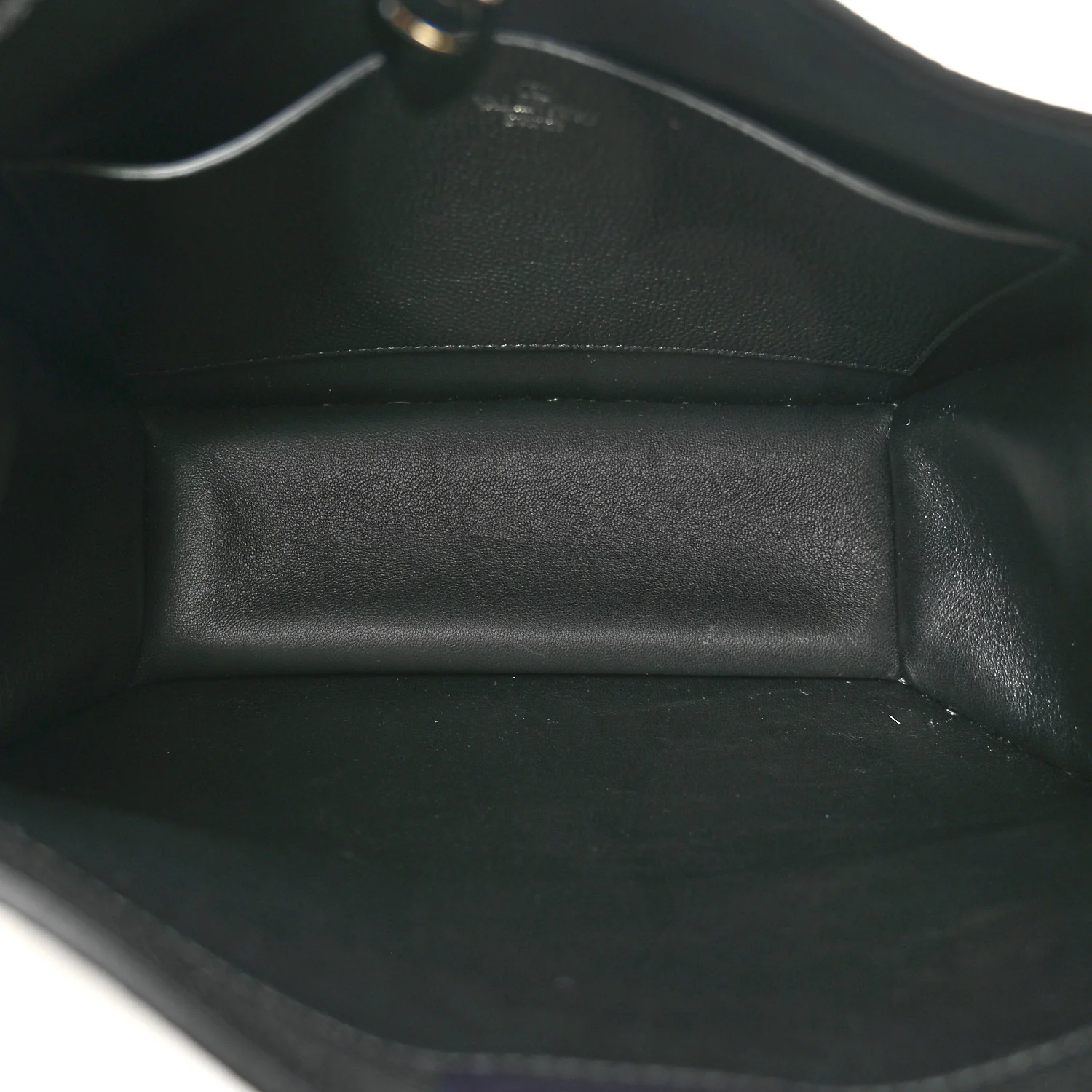 Grained Calfskin Rockstud Hobo Shoulder Bag Black - Top Club