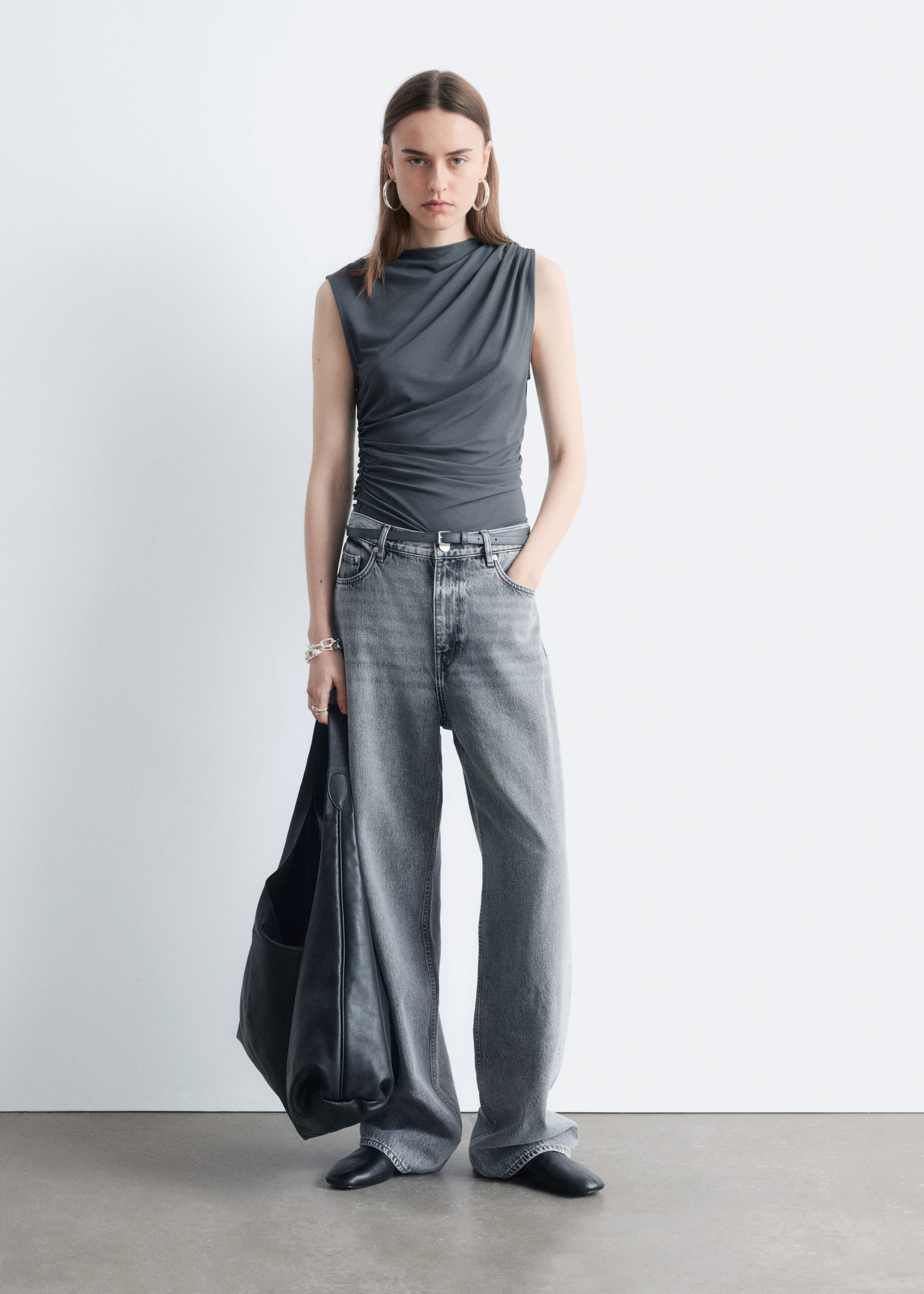 & Other Stories DRAPED JERSEY TOP