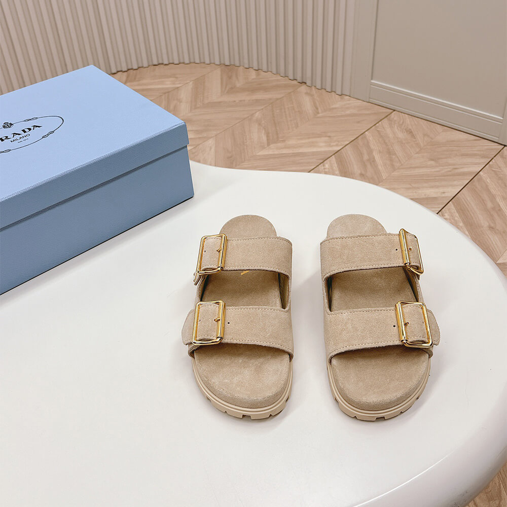 PRADA Suede strap slides - Top Club