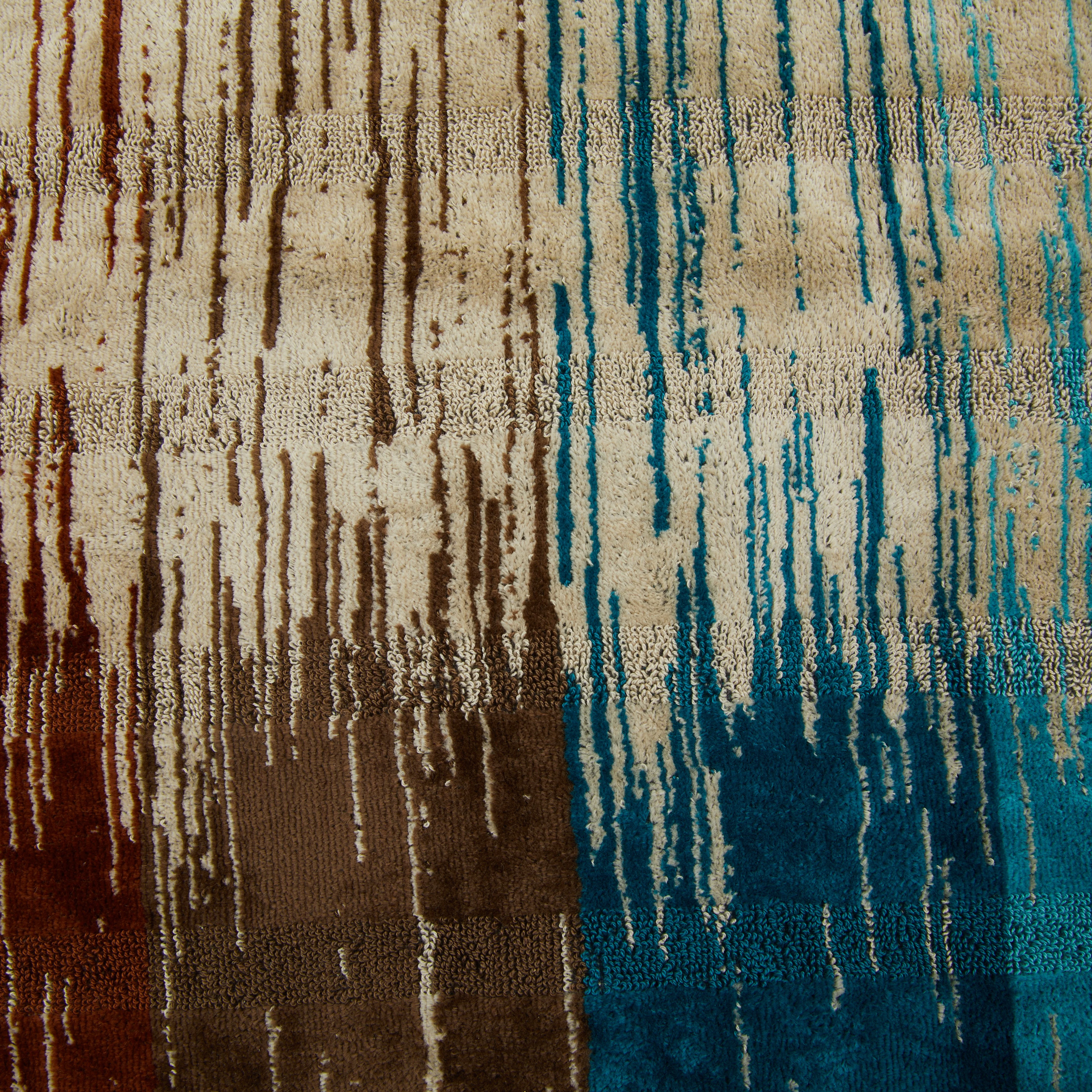 Asciugamano Con Ospite In Spugna Mhambi 40X60+60X100 Turchese Carrara