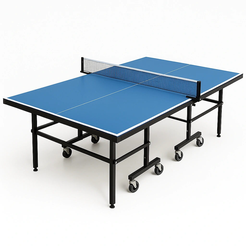Table Tennis Table Cabinet Blue Steel Indoor Outdoor 274 x 152.5 x 76 cm