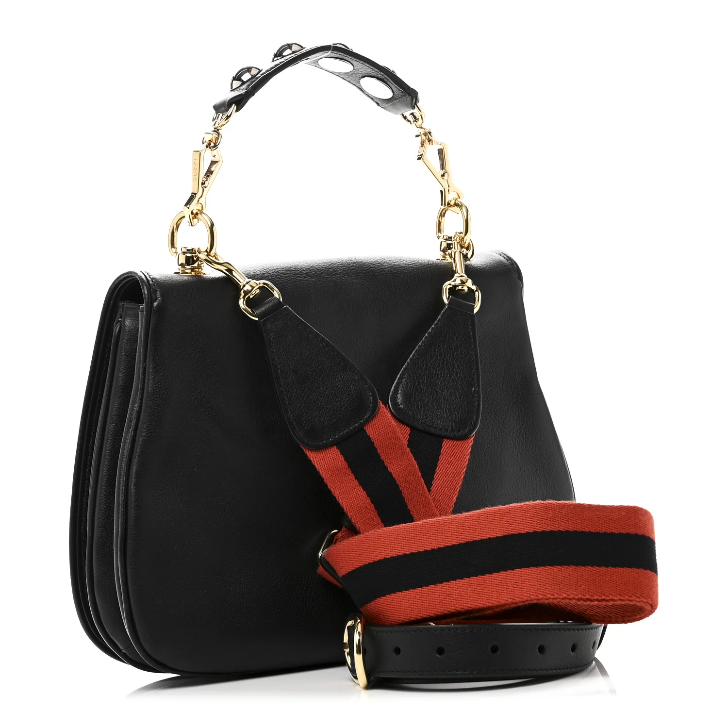 Roxy Calfskin Web Mini Blondie Shoulder Bag Blondie Black - Top Club