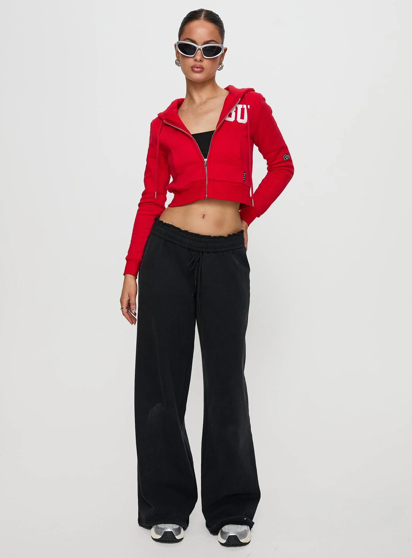 BU MIA Zip Sweater Red