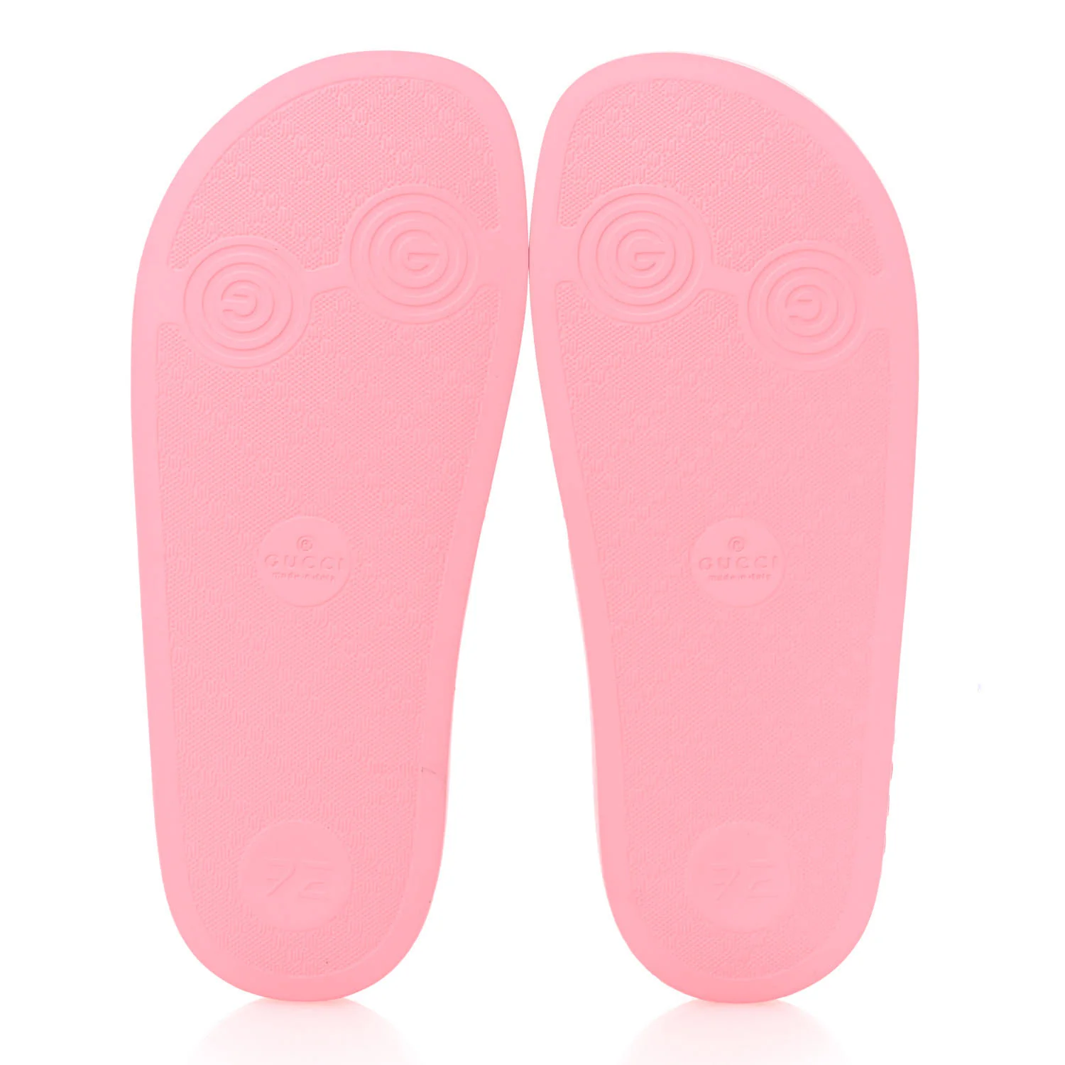 Rubber GG Monogram Perforated Womens Slide Sandals 36 Rose Box - Top Club