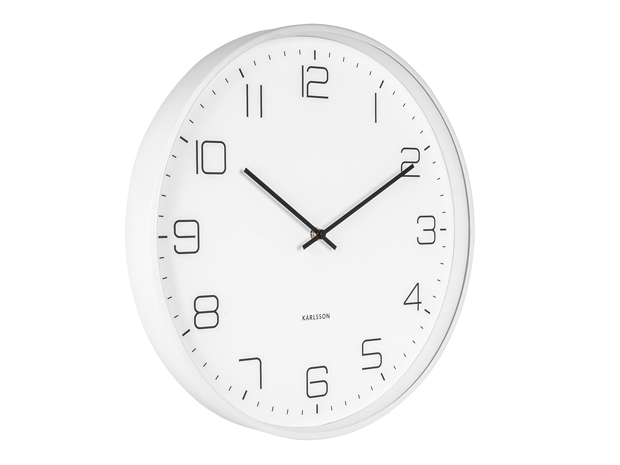 Wall clock Lofty iron matt white